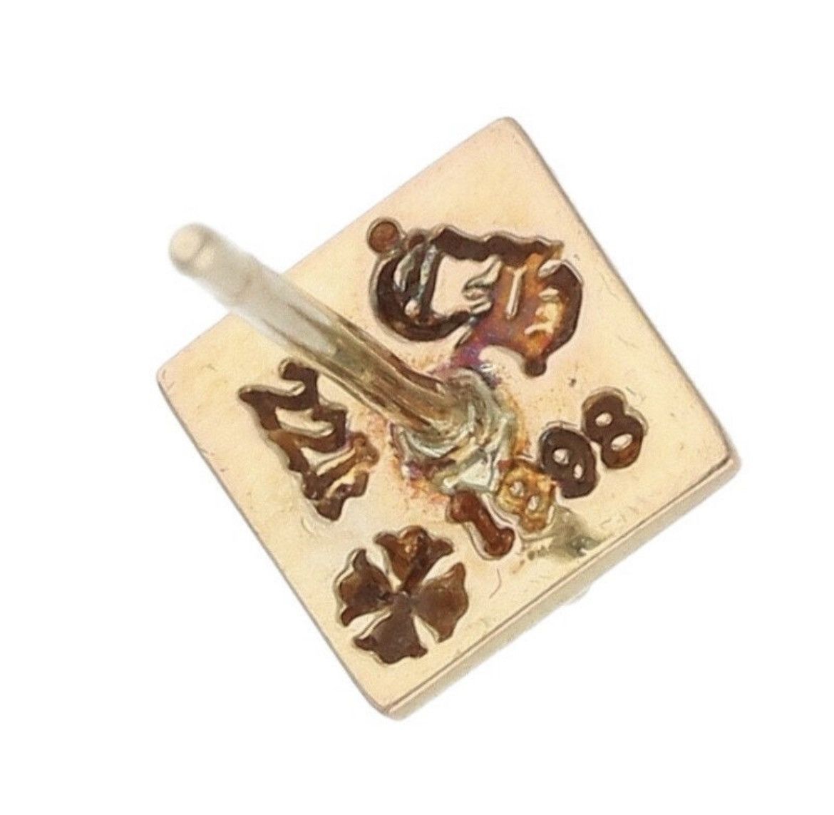Chrome Hearts Chrome Hearts 22K Stud Pyramid PLUS DIAMOND Gold EARRING Size ONE SIZE - 3 Thumbnail
