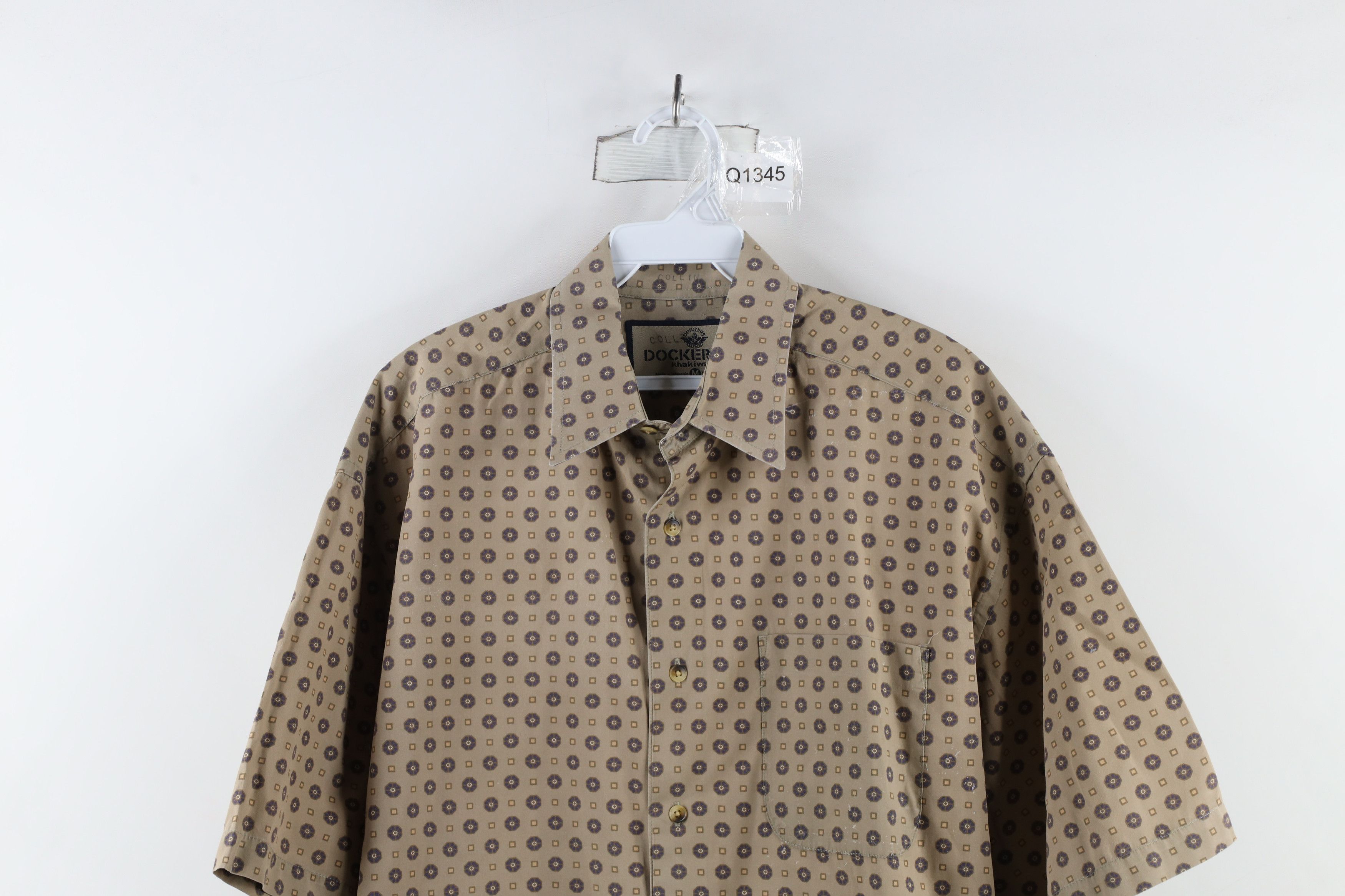 Vintage Vintage 90s Streetwear Geometric Short Sleeve Button Shirt Size US M / EU 48-50 / 2 - 2 Thumbnail