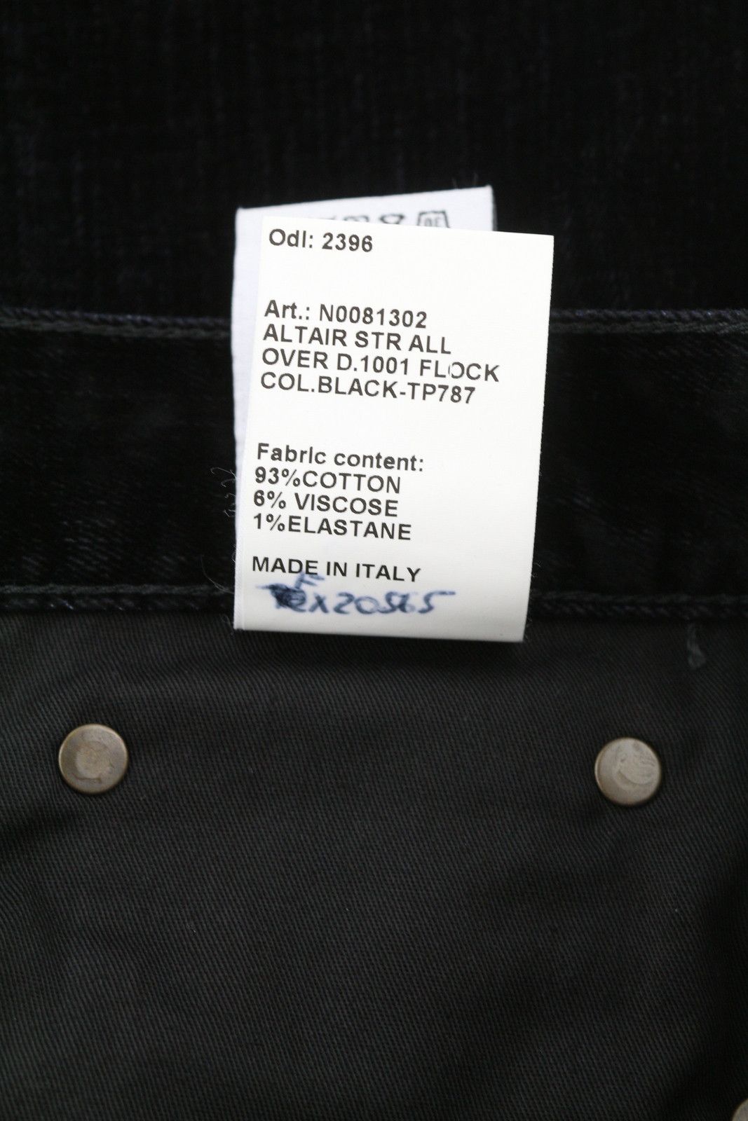 R13 ROMEO 28 Flocked Black Velvet Cropped Low Rise Logo 86248 Size 28" / US 6 / IT 42 - 8 Thumbnail