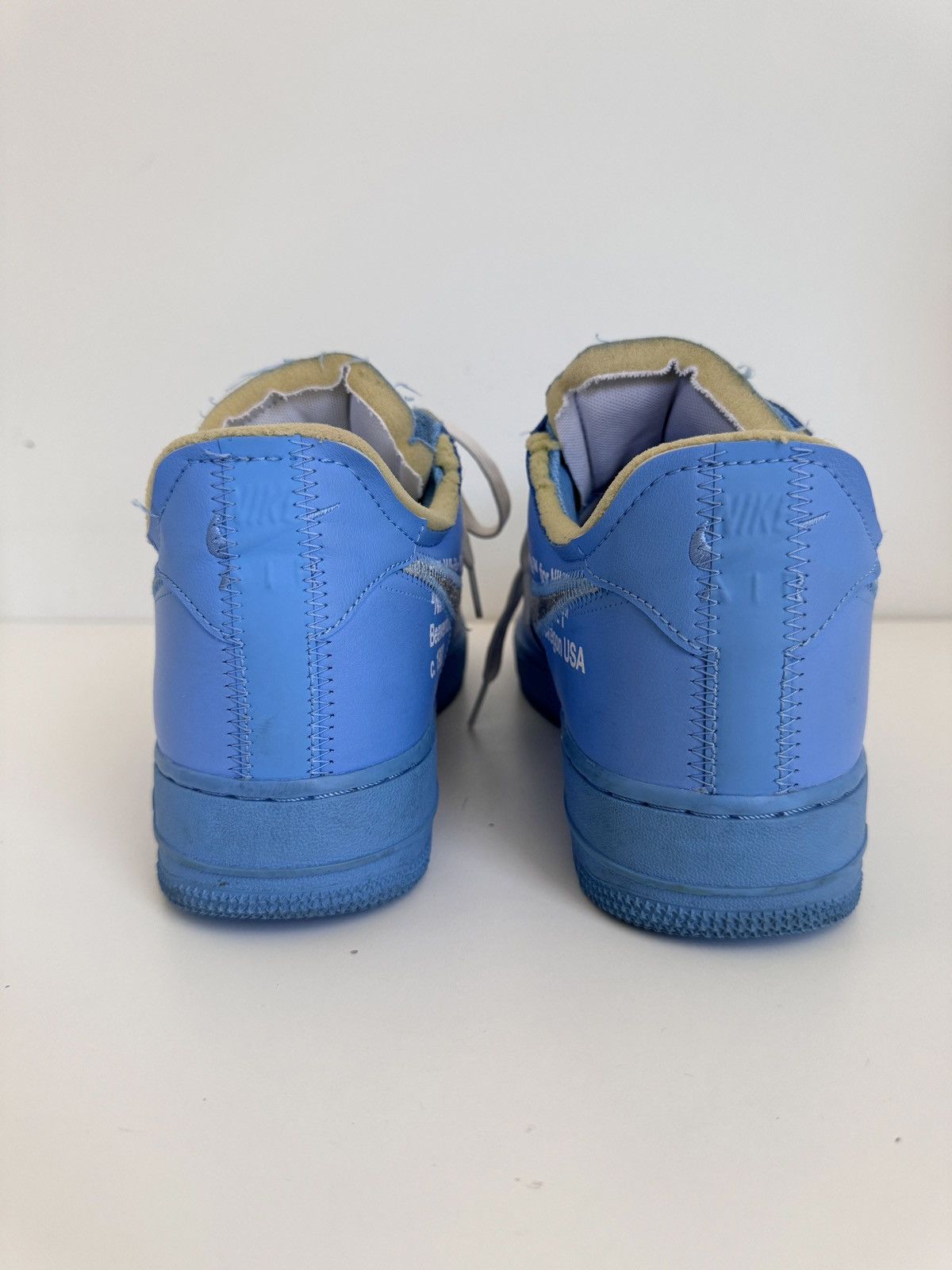 Nike × Off-White × Virgil Abloh Nike Air Force 1 Off White MCA University Blue Size US 11 / EU 44 - 5 Thumbnail
