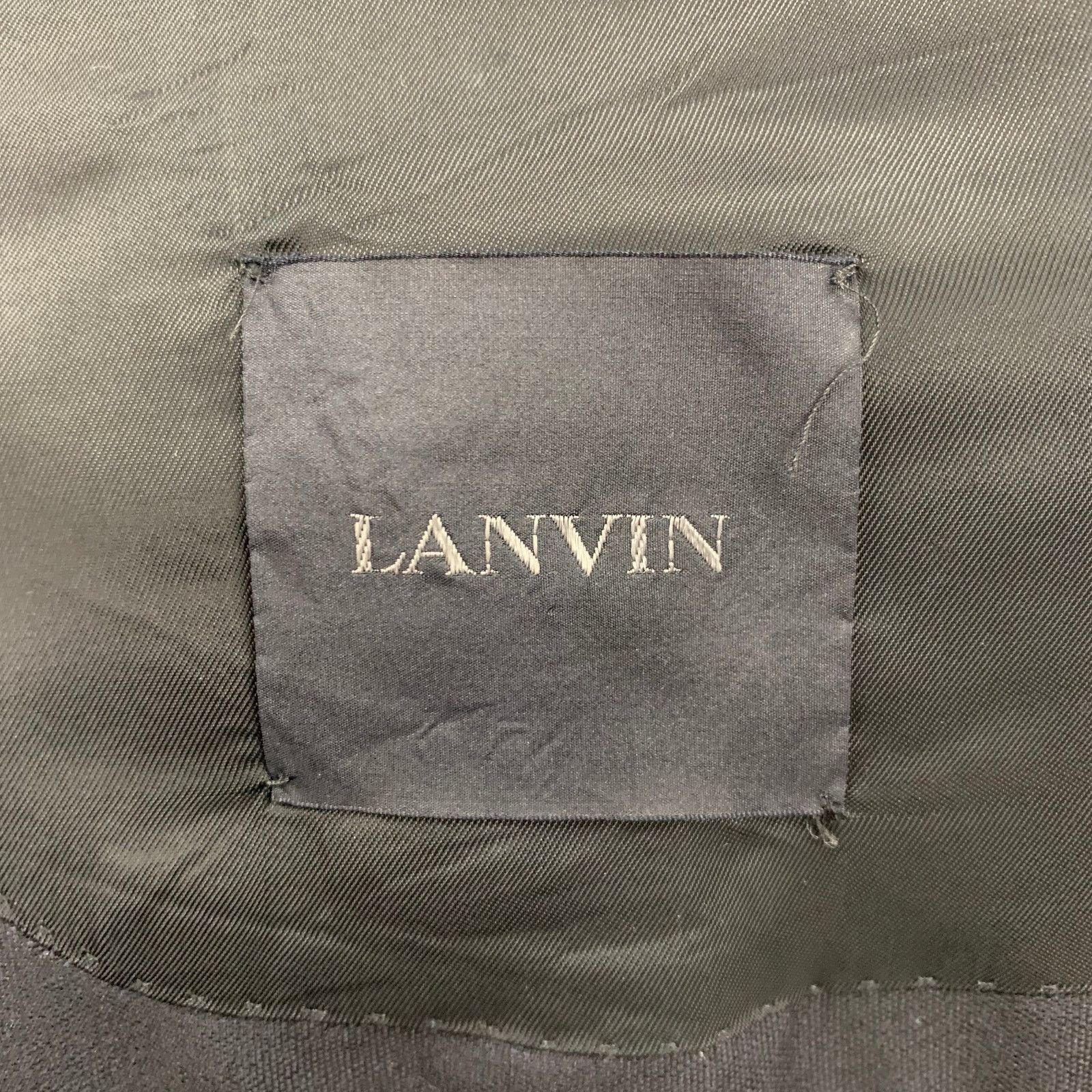 Lanvin LANVIN Size 42 Navy Cupro Notch Lapel Sport Coat Size 42R - 6 Thumbnail