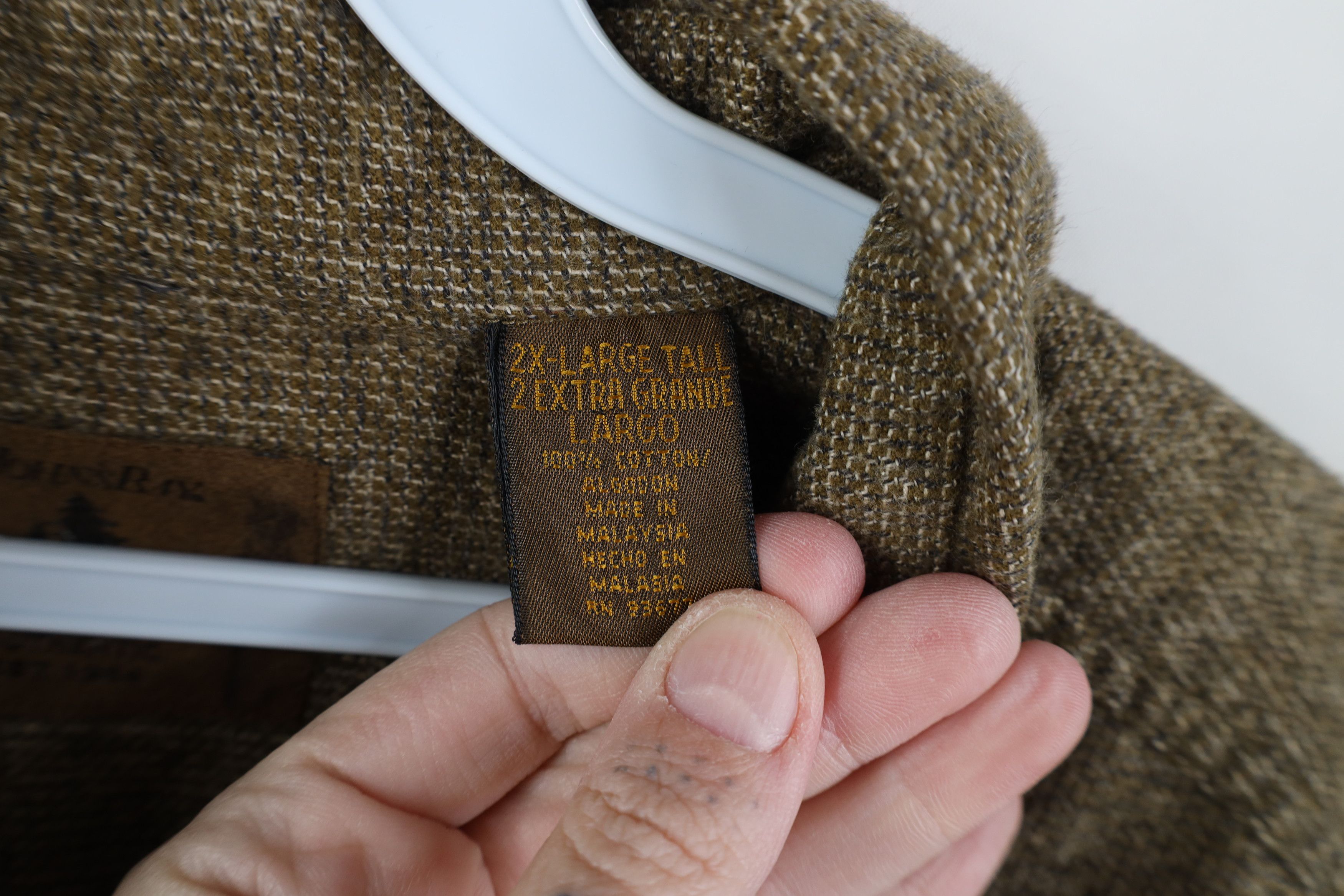 Vintage Vintage 90s Streetwear Tweed Collared Button Down Shirt Size US XXL / EU 58 / 5 - 7 Thumbnail