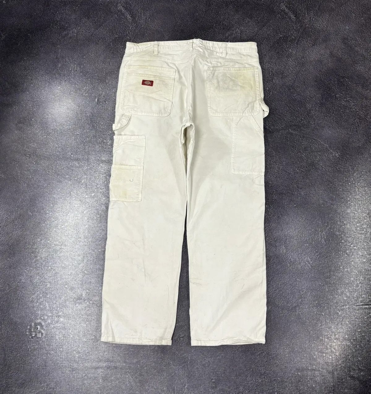 Dickies × Vintage Vintage Dickies Y2K Hype White Work Carpenter Baggy Pants Size US 38 / EU 54 - 1 Thumbnail