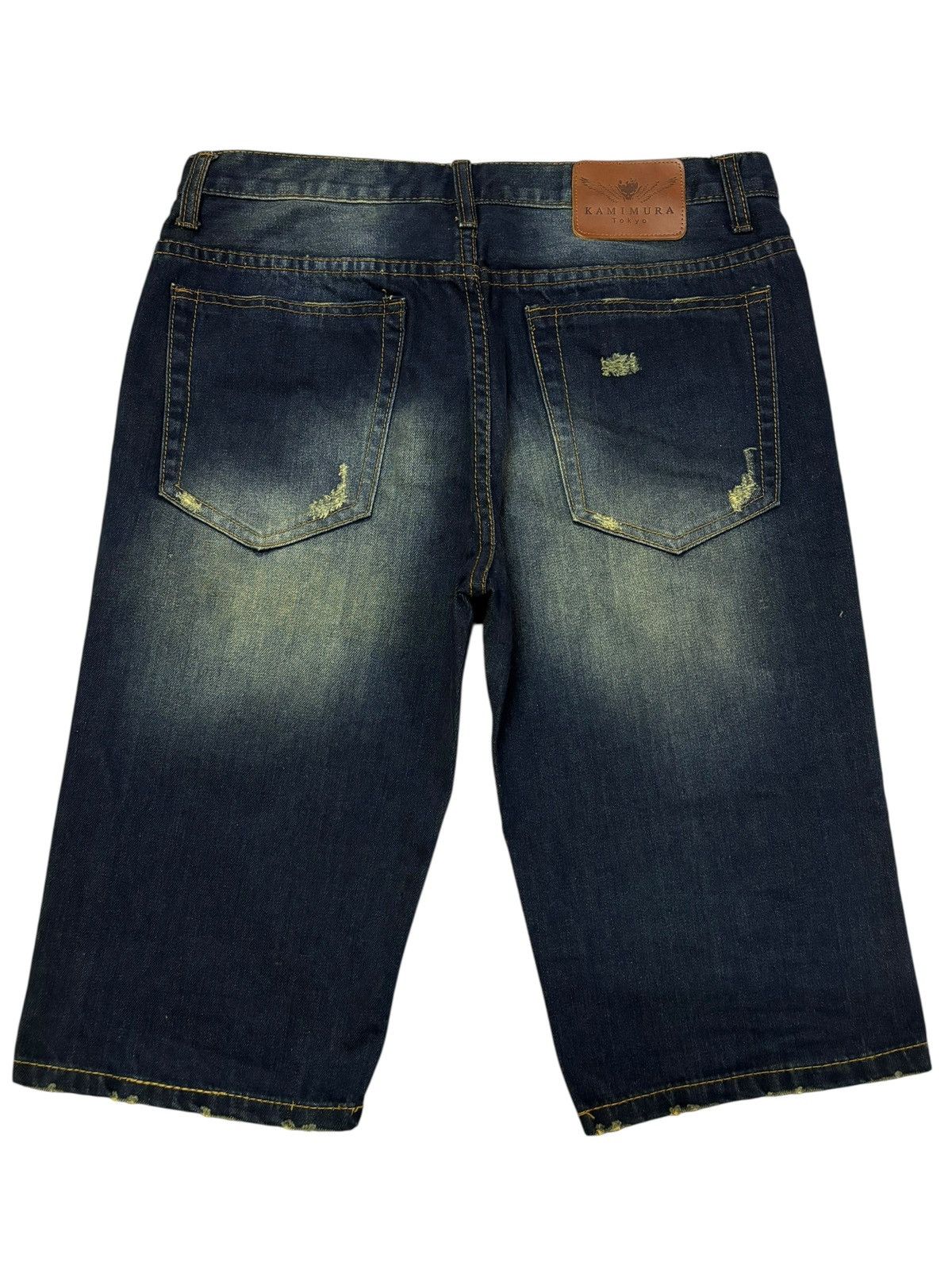 Japanese Brand Vtg Kamimura Tokyo Japan Sashiko Short Jeans Size US 32 / EU 48 - 2 Thumbnail
