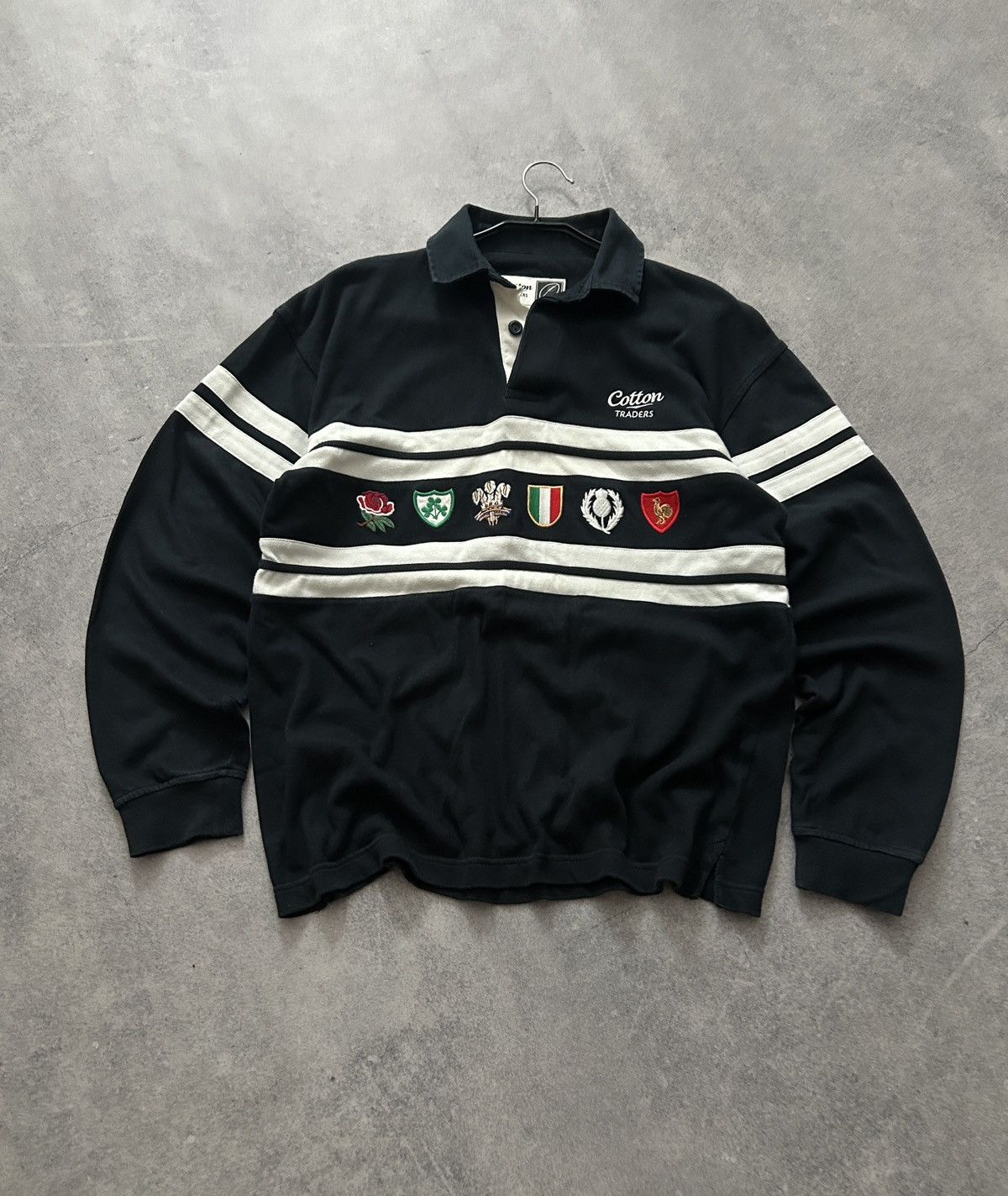 Vintage Cotton Traders National All teams rugby long-sleeve