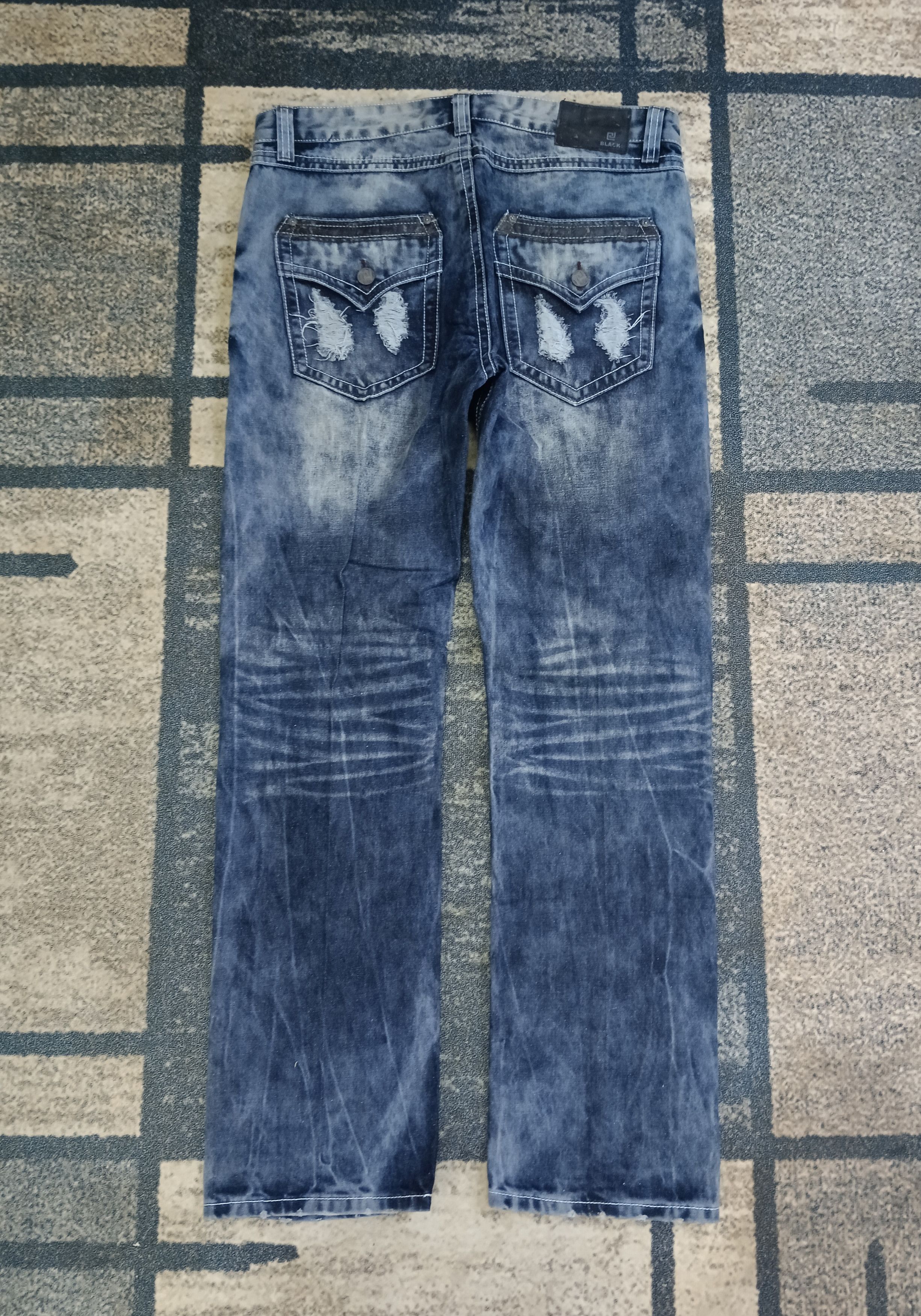 If Six Was Nine SICK BLACK DENIM PANTS Size US 34 / EU 50 - 3 Thumbnail