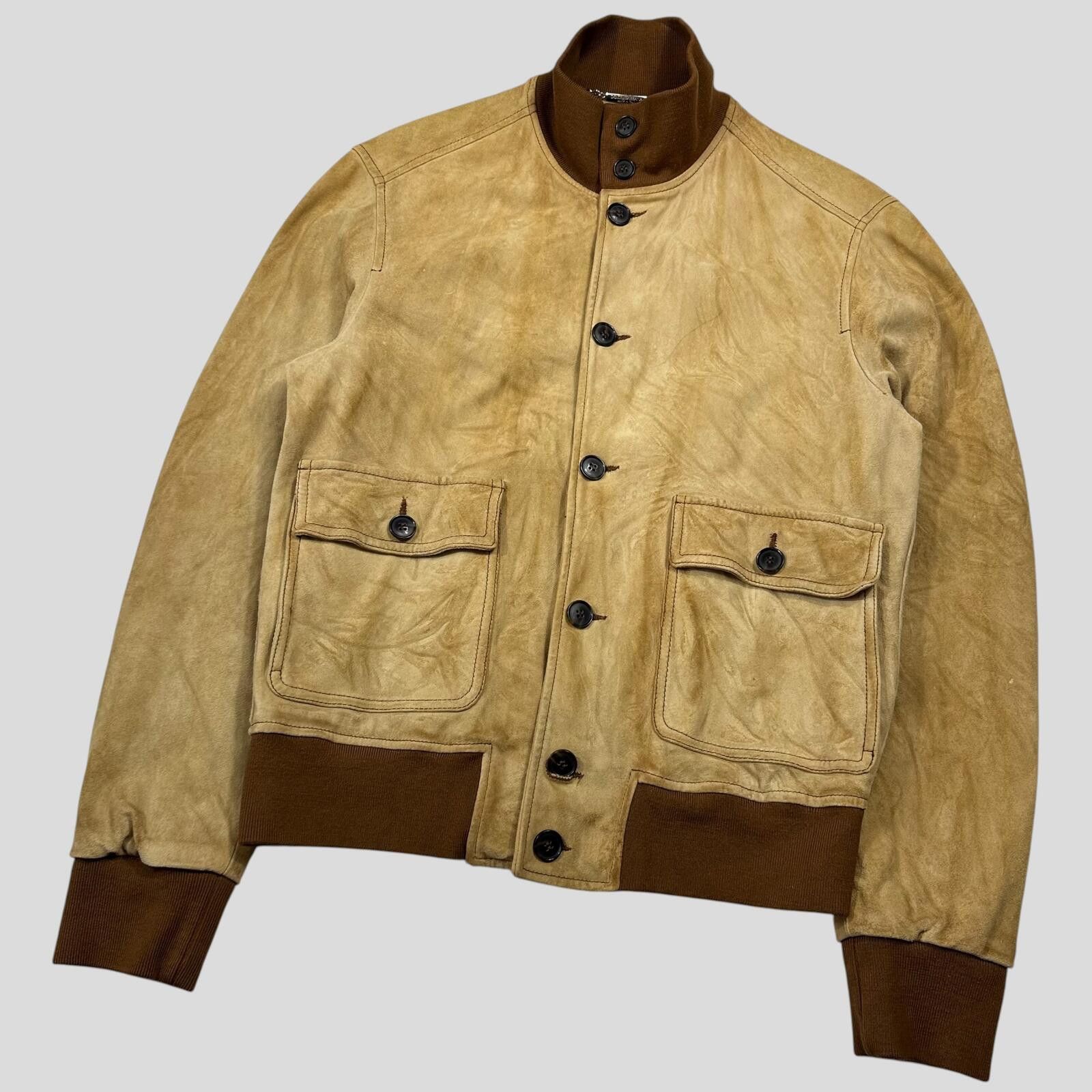 Dolce & Gabbana Dolce & Gabanna 00’s Goatskin Leather Flight Jacket - M Size US M / EU 48-50 / 2 - 3 Thumbnail