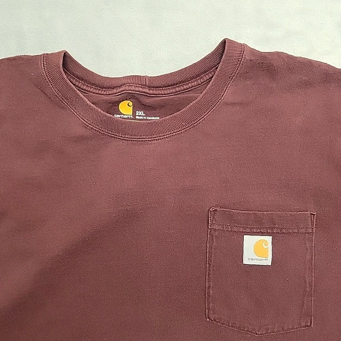 Carhartt VINTAGE Carhartt Shirt Mens 2XL Red Original Fit Short Sleeve Crewneck Pocket TEE K87 Size US XXL / EU 58 / 5 - 3 Thumbnail