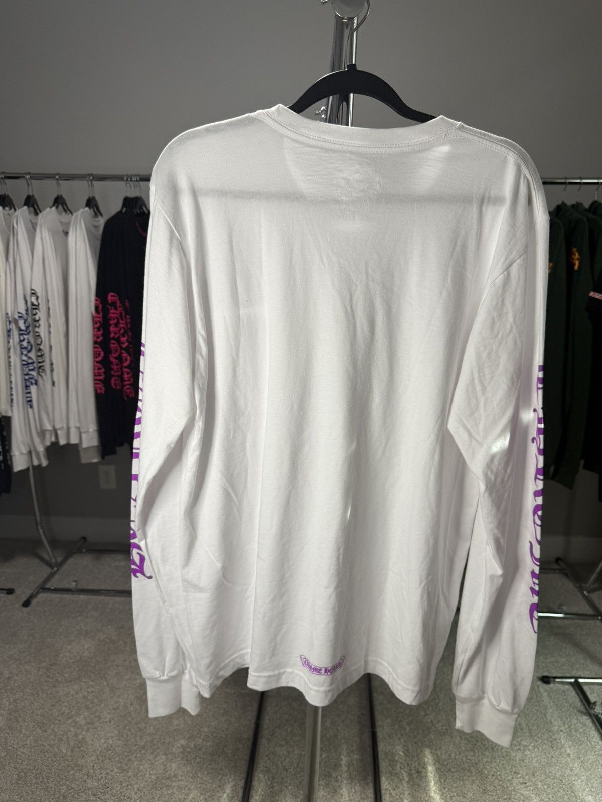 Chrome Hearts Chrome Hearts White Purple Neck Logo L/s Size US L / EU 52-54 / 3 - 2 Thumbnail