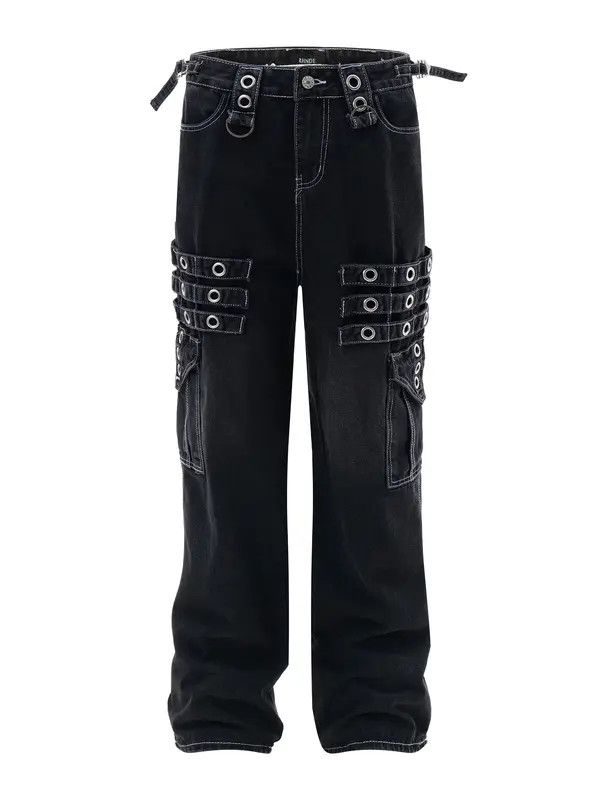 VIBE Cargo Denim Jeans, Stack Jeans, y2k Cargo Jeans Size US 30 / EU 46 - 5 Thumbnail