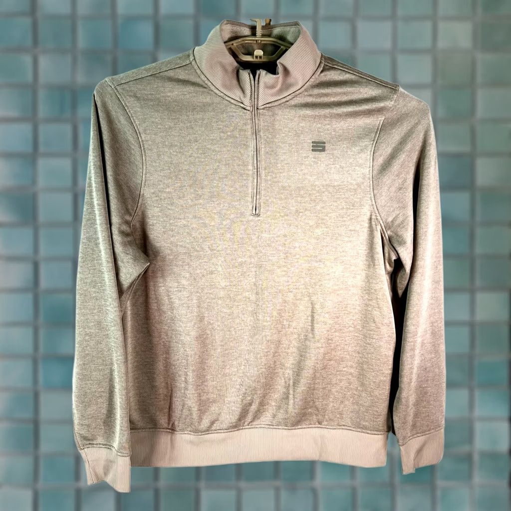 Vintage 366 Mens Pullover Sweater Beige XL Long Sleeves Knitted 1/4 Zip Size US XL / EU 56 / 4 - 1 Thumbnail