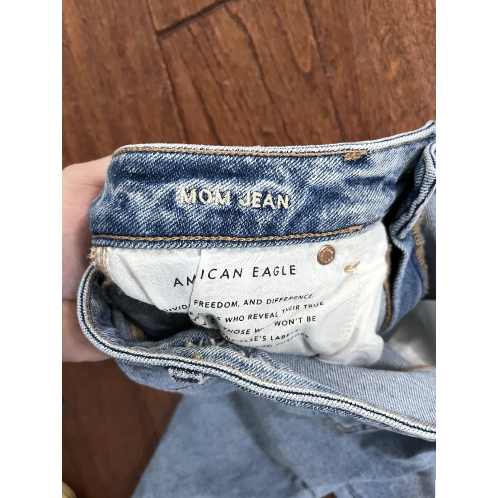 American Eagle Outfitters American Eagle Jeans Women Regular High Rise Distressed Jegging Blue 2 26in 25.5in Zip Pockets Stretch Size 26" / US 2 / IT 38 - 6 Thumbnail