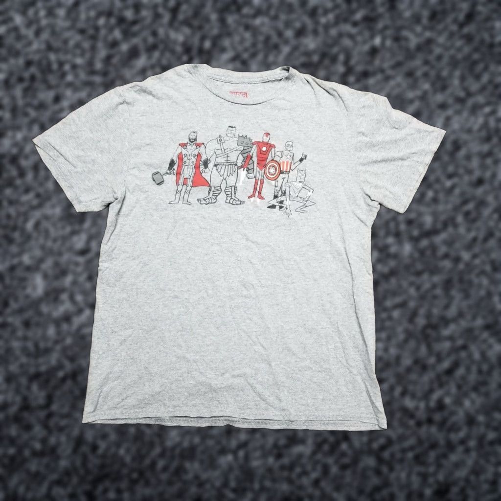 Vintage Avengers Mens S T Shirt Justin Harder Artist Collaboration Funny Team Sketch Size US S / EU 44-46 / 1 - 1 Thumbnail