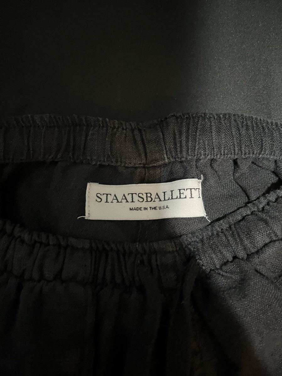 Staatsballett Black Linen Pants Size US 30 / EU 46 - 3 Thumbnail
