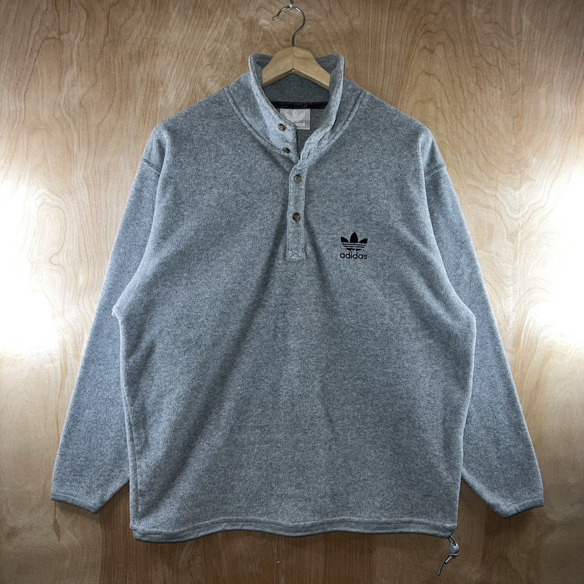 Adidas VINTAGE 80s ADIDAS TRE FOIL PULLOVER LOGO FLEECE SWEATSHIRT Size US M / EU 48-50 / 2 - 1 Thumbnail