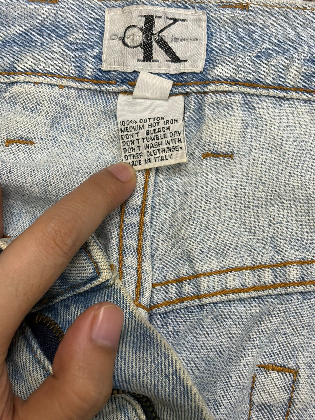 Calvin Klein Vintage Calvin Klein Faded Wash Distress Baggy Jeans Size US 36 / EU 52 - 5 Thumbnail