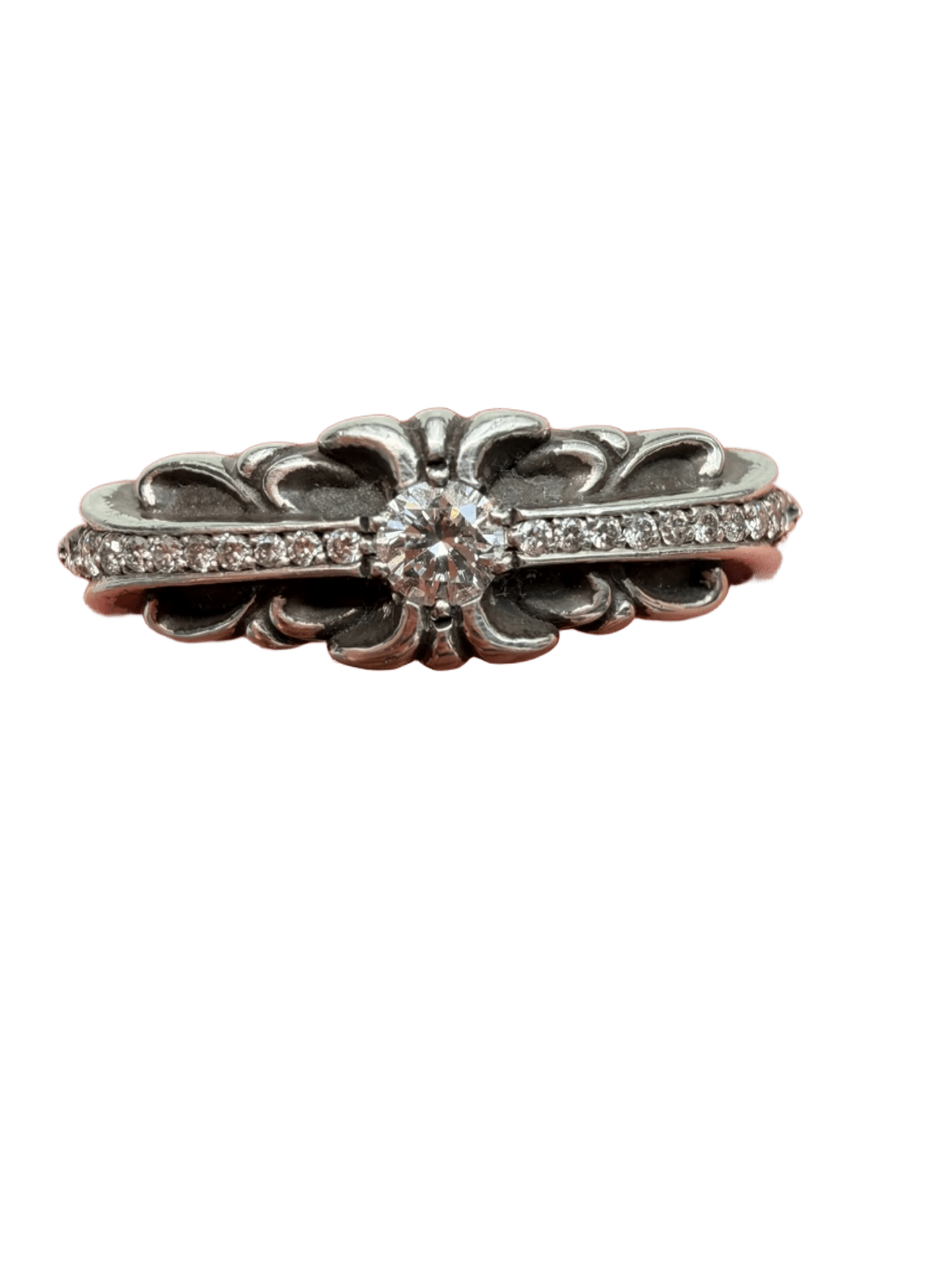Chrome Hearts Chrome Hearts Pavé Diamond Classic Oval Cross Ring