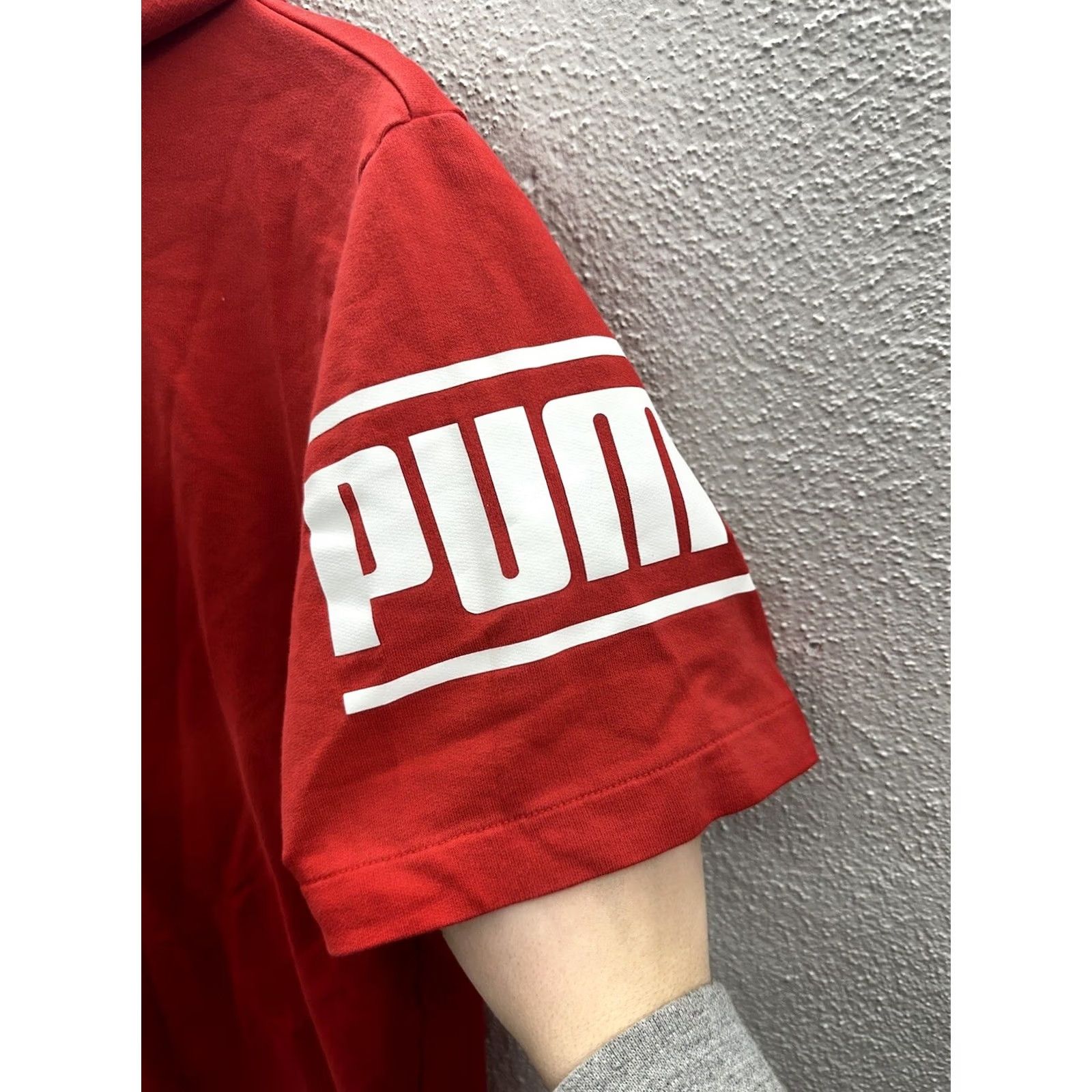 Puma Puma Mens Hoodie Short Sleeve Logo Red Size S Pullover Hooded Sweatshirt Casual Shirt with Logo (Cotton) Men Regular Fit Union Size US S / EU 44-46 / 1 - 3 Thumbnail