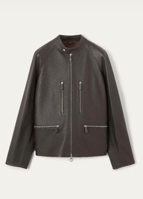Loro Piana o1srvl11e0526 FAO4855 Ray Blouson Jacket in Brown Size US XL / EU 56 / 4 - 1 Thumbnail