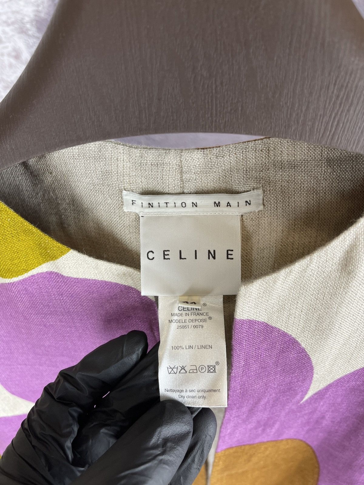 Celine CELINE 2002 Multicolor Floral Linen Jacket Kors RRP 2900$ Size L / US 10 / IT 46 - 9 Thumbnail