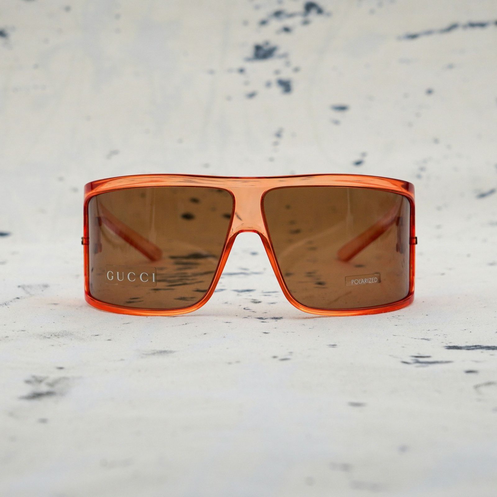 Gucci Vintage gucci oversized logo polarized iconic sunglasses Size ONE SIZE - 2 Thumbnail