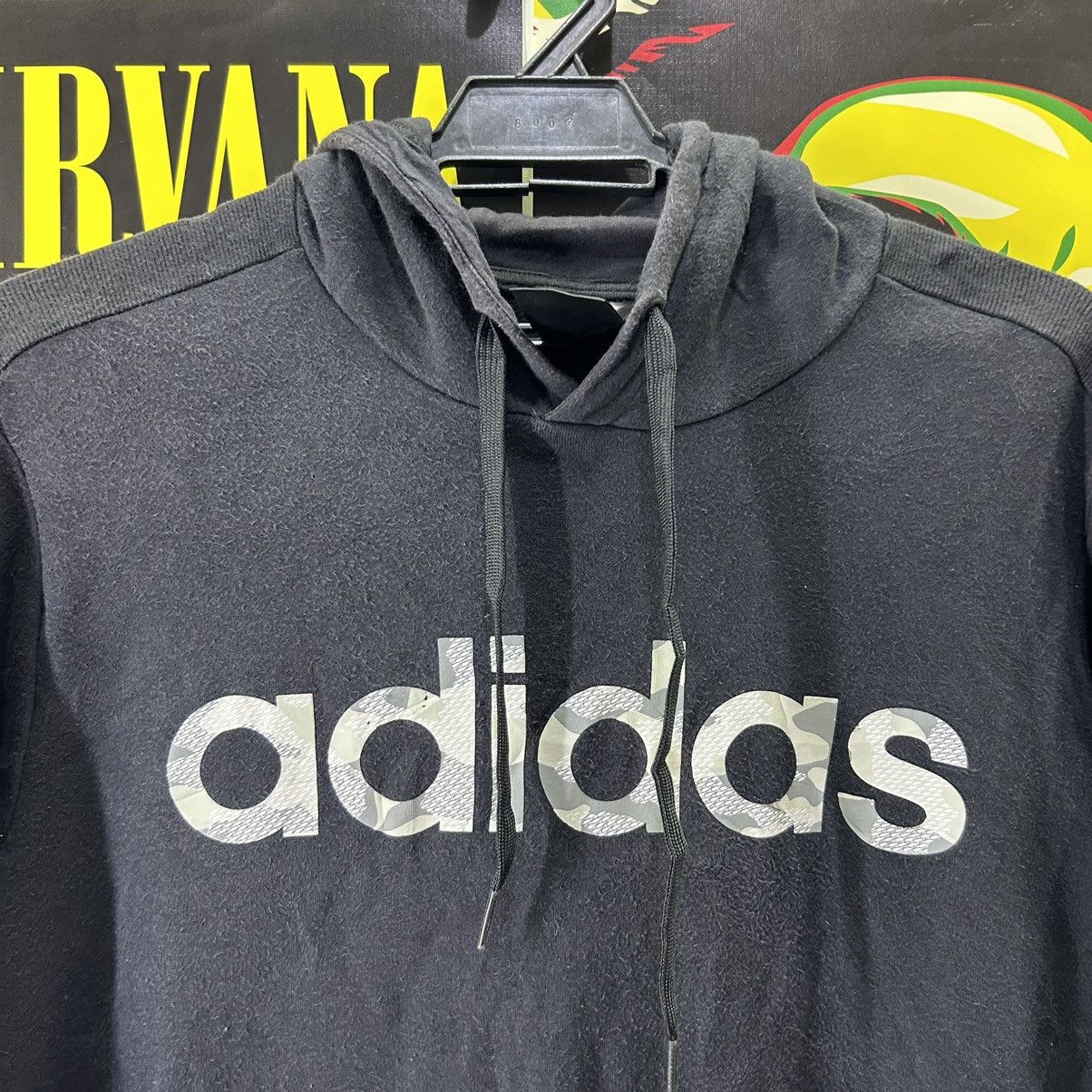 Vintage Vintage Adidas Spell Out Hoodie Size US M / EU 48-50 / 2 - 2 Thumbnail