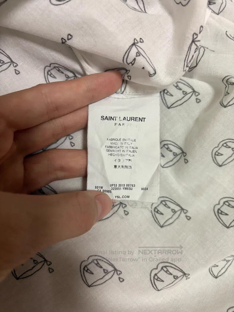Saint Laurent Paris Saint Laurent Paris size 41 Blood Tooth Shirt Size US M / EU 48-50 / 2 - 4 Thumbnail