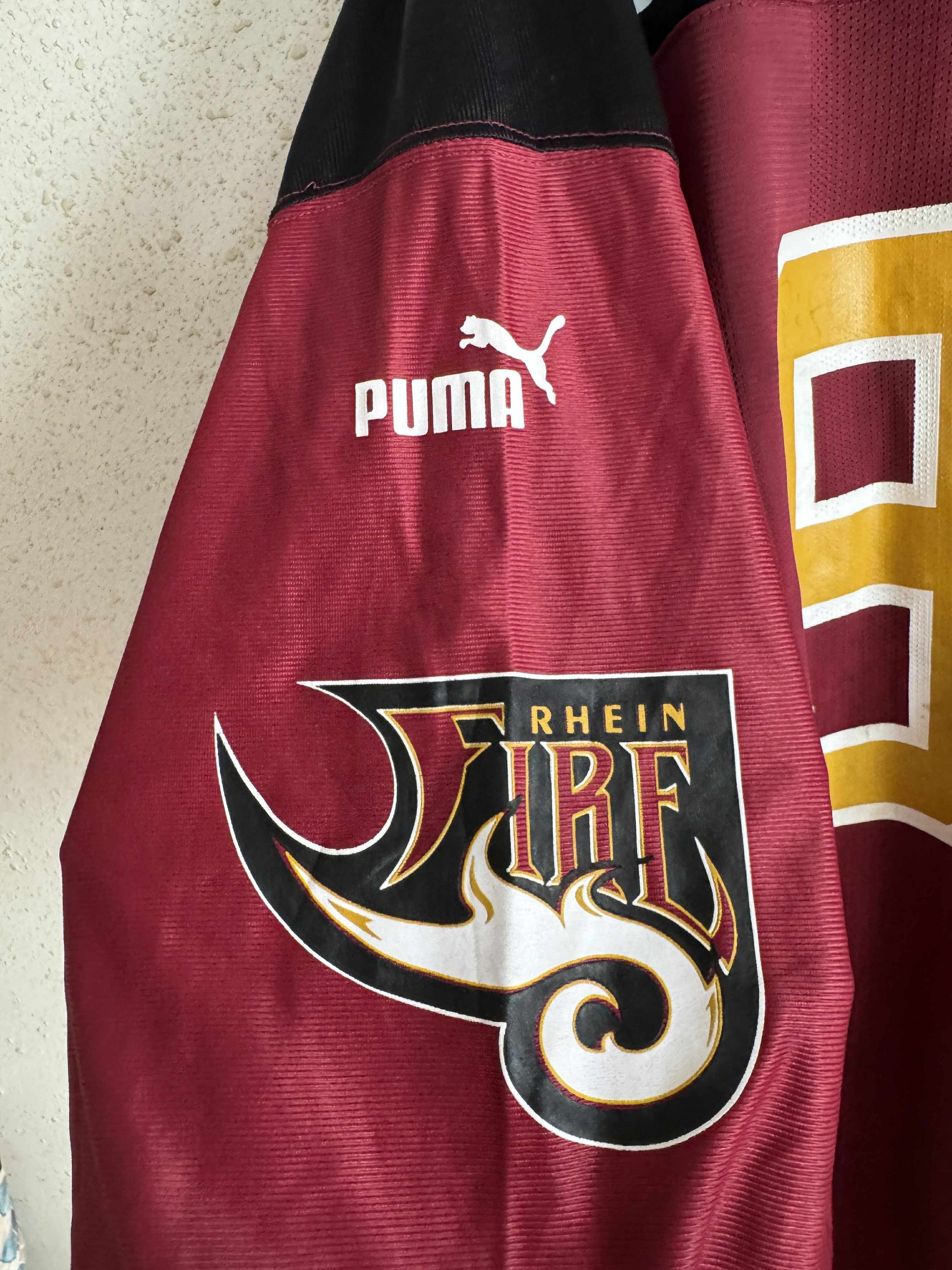 Vintage Rhein Fire Home 2000 Fitzpatrick #99 Signed Puma Jersey Size US XXL / EU 58 / 5 - 5 Thumbnail