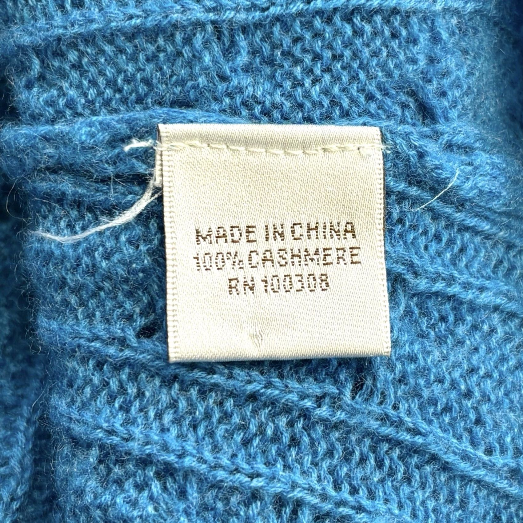 Peter Millar Peter Millar Jumper 100% Cashmere Cable-Knit Medium Women’s Teal Blue Pullover (Crew Neck, Long Sleeve) Size M / US 6-8 / IT 42-44 - 6 Thumbnail