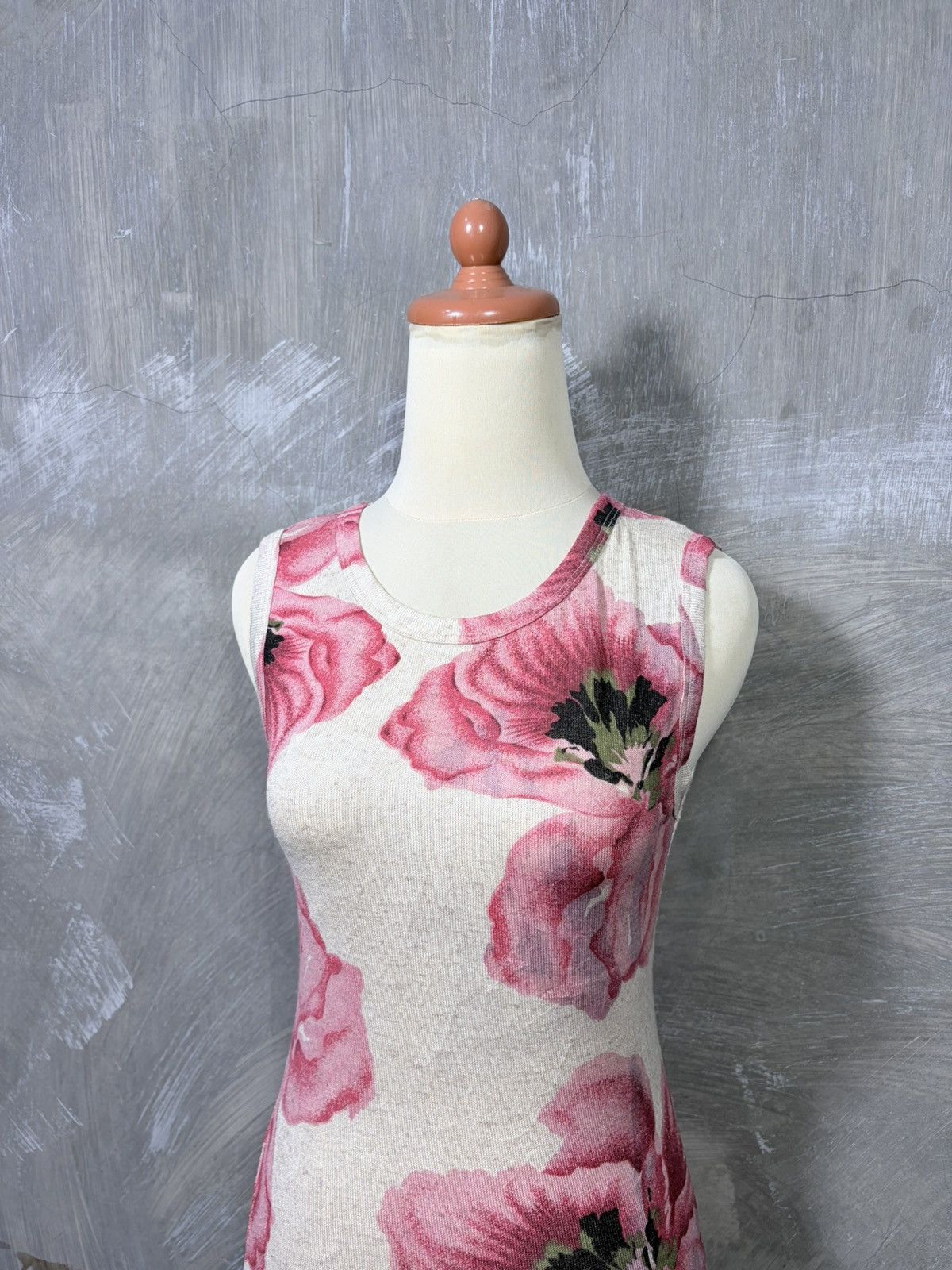 Japanese Brand Y2K Clef De Sol Women Rose Pattern Tanktop Size S / US 4 / IT 40 - 2 Thumbnail