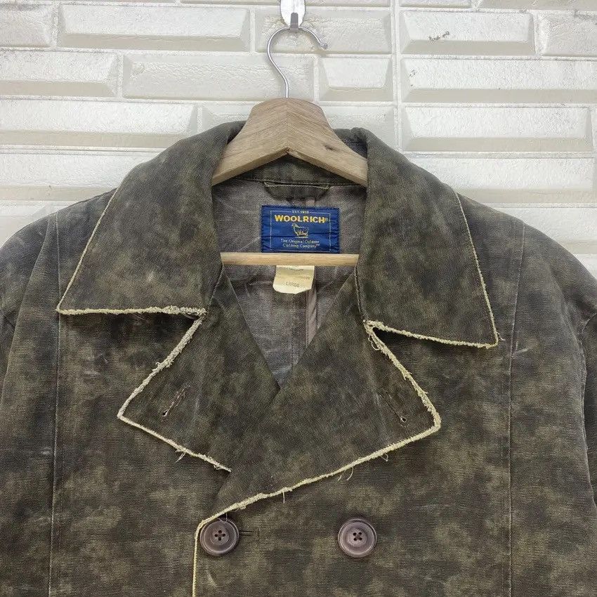 Woolrich Woolen Mills Vtg Woolrich Camouflage Distressed Double Breasted Jacket Size US M / EU 48-50 / 2 - 5 Thumbnail