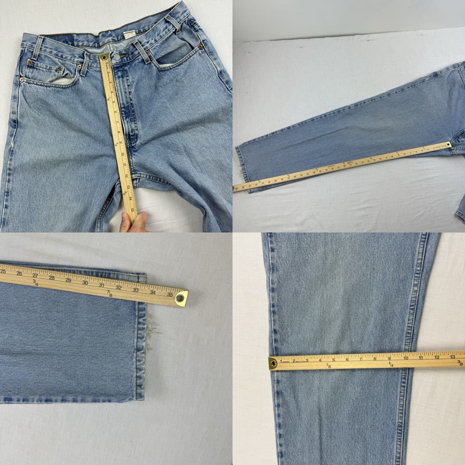 Levi's VINTAGE Levis 550 Jeans Adult 38x34 Blue Relaxed Fit Classic 90s Y2K Pants Mens Size US 38 / EU 54 - 8 Thumbnail