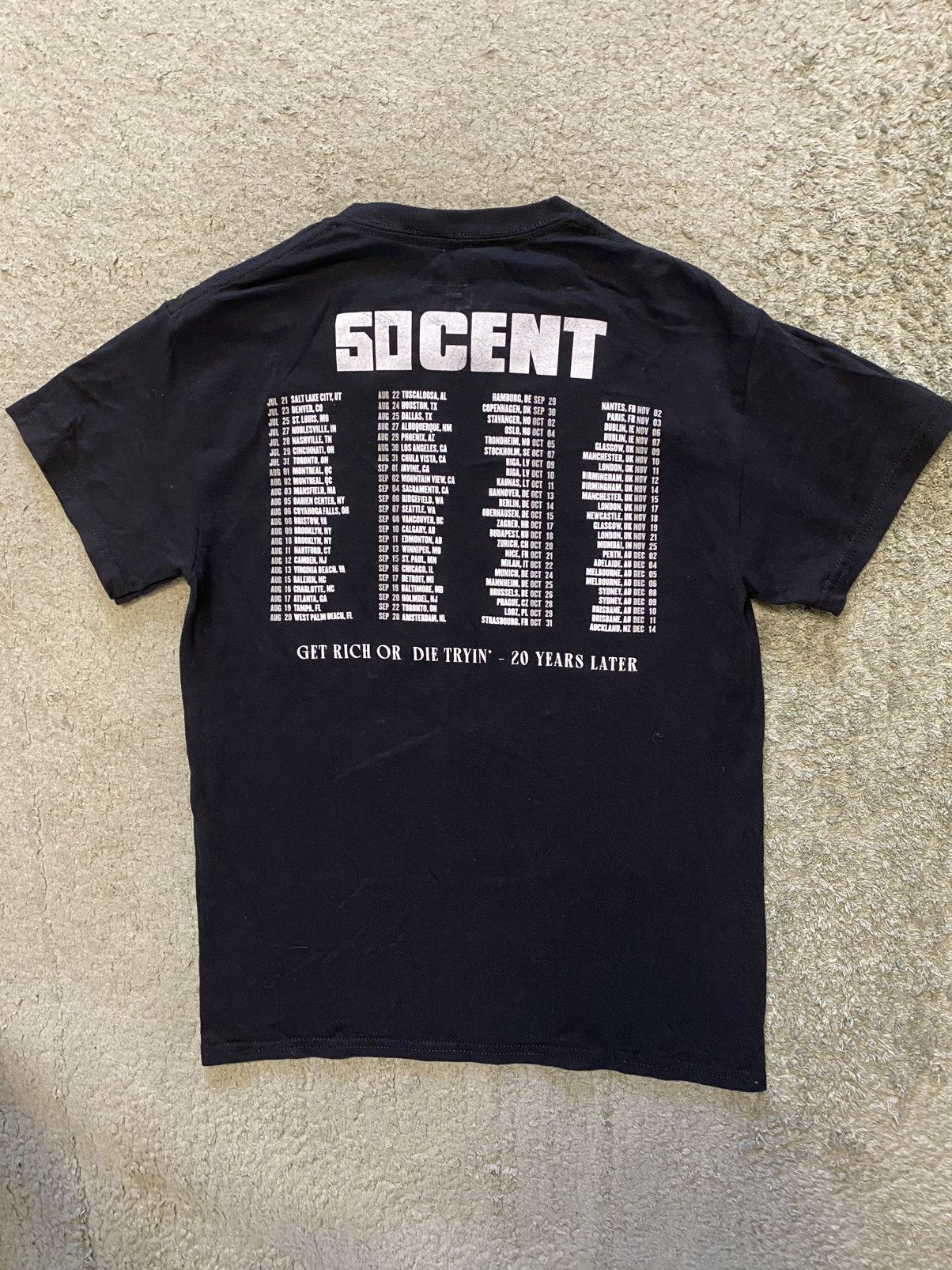 50 Cent 50 Cent Get rich or die trying 20 years later Tour 2023 tee Size US S / EU 44-46 / 1 - 2 Thumbnail