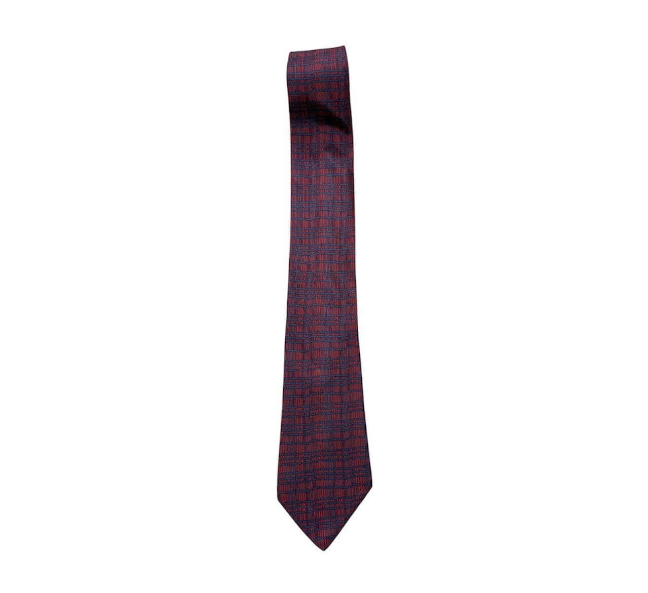 Vintage Hermes Paris silk tie luxury 7820 MA patterned red