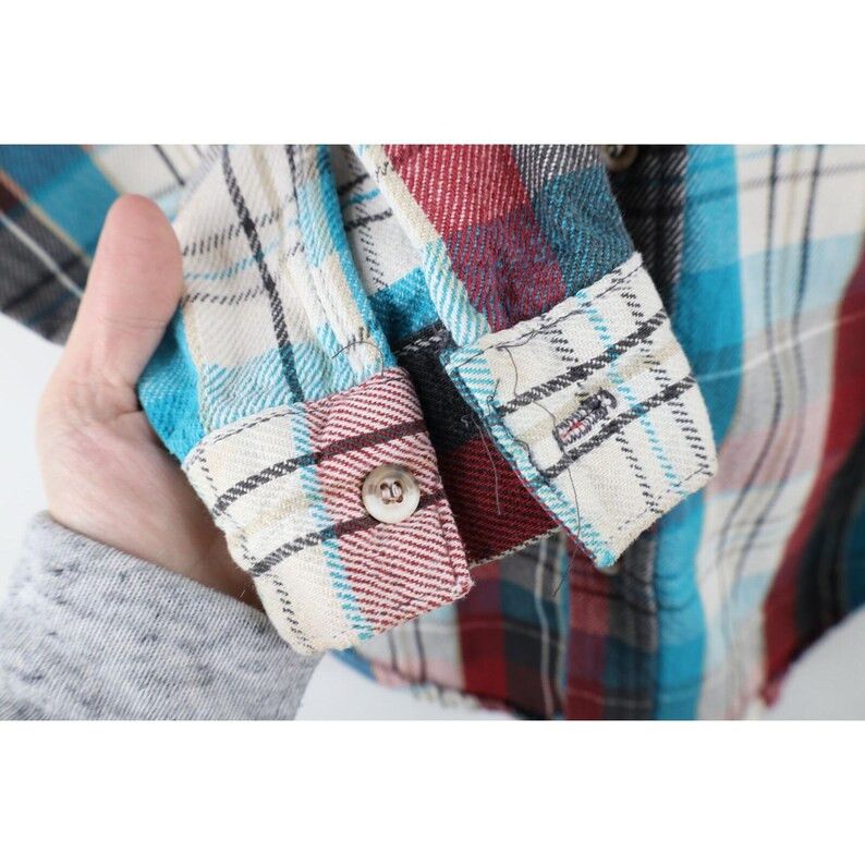 FiveBrother 90s Five Brother Mens M Distressed Heavy Flannel Size US S / EU 44-46 / 1 - 5 Thumbnail