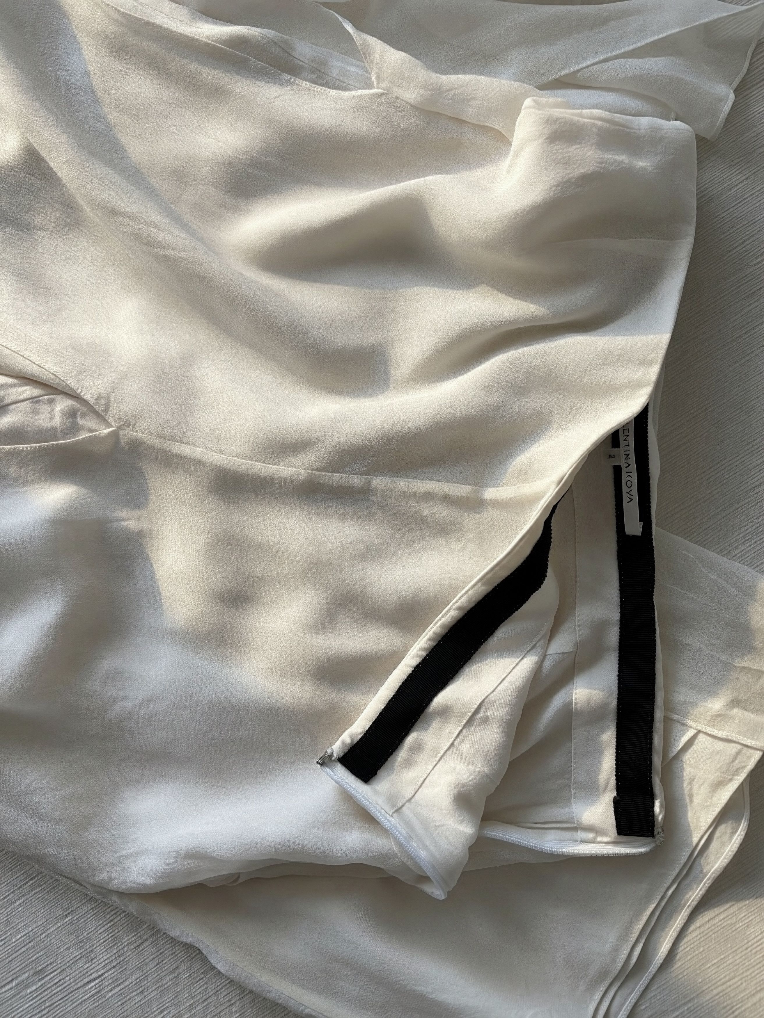 Other Valentina Kova Sheer Silk Resort Pants Ivory White Size 2 Size 26" / US 2 / IT 38 - 4 Thumbnail
