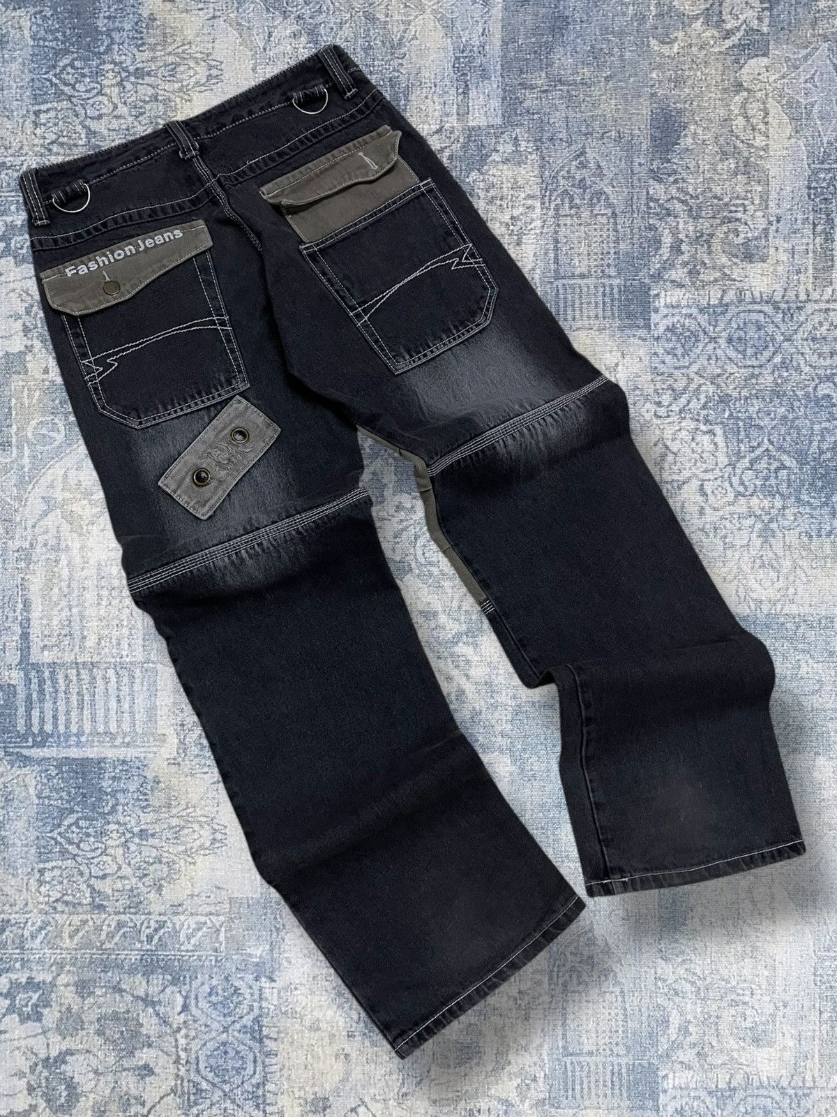 Beauty Beast Vintage 1990s Designer Japan Fashion Jeans Baggy Streetwear Size US 30 / EU 46 - 9 Thumbnail