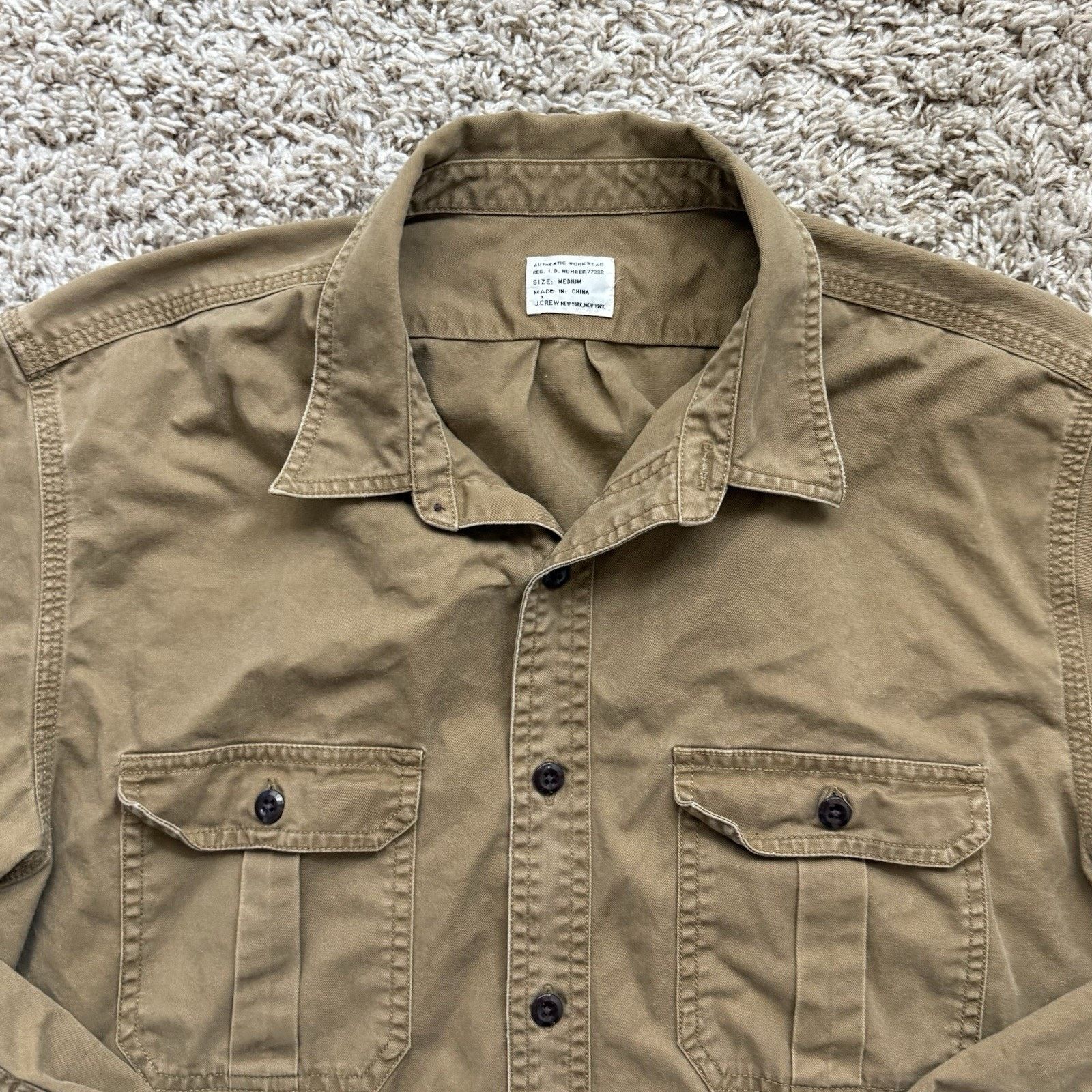 J.Crew J. Crew Brown Button Up LS Shirt Field Utility Style Size M Size US M / EU 48-50 / 2 - 5 Thumbnail