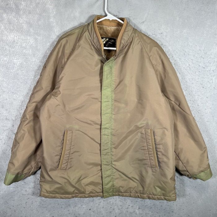 Sears A1 Vintage 90s Sears Shearling Lined Jacket Adult XL Brown Faded