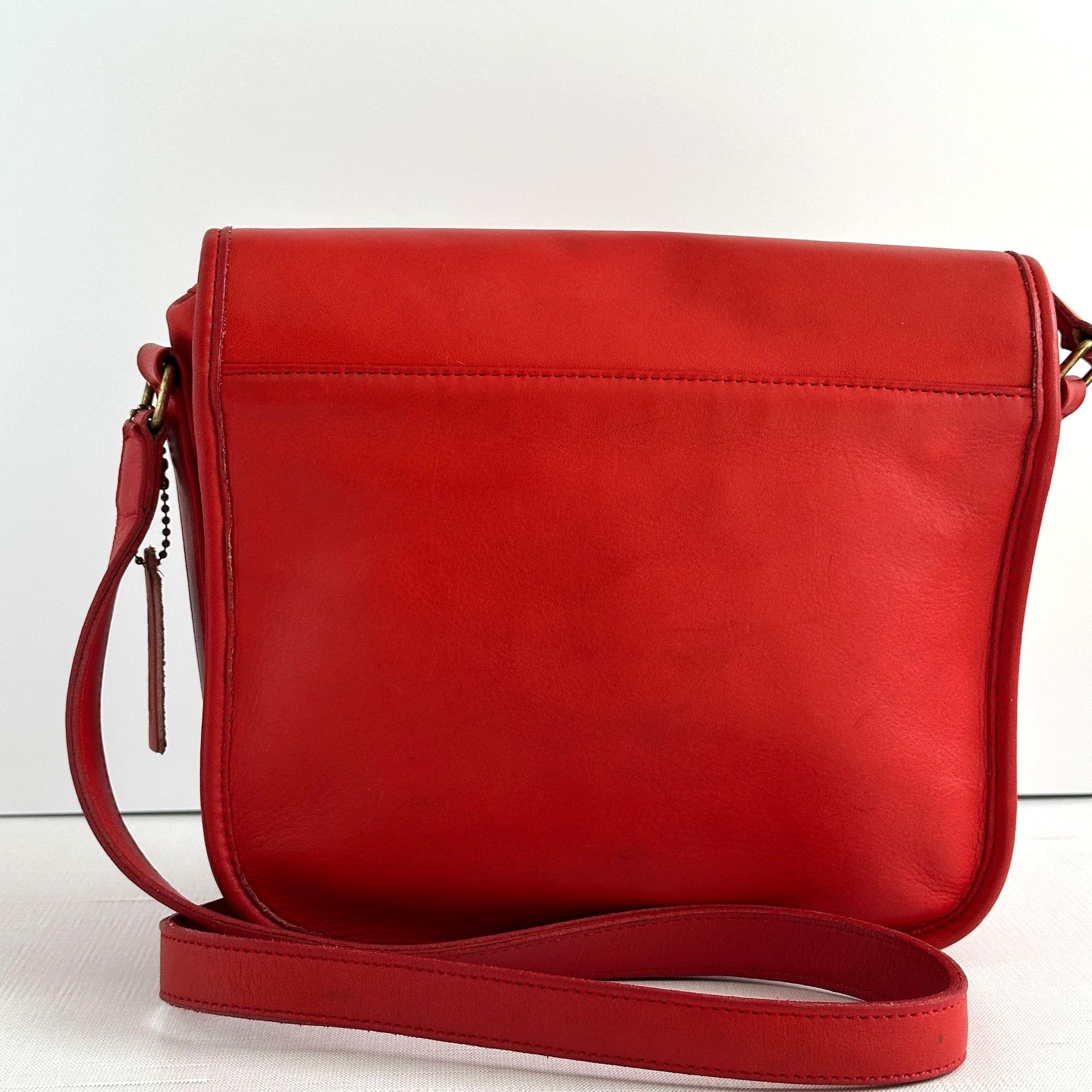 Coach Vintage 1980s Coach Red Tailored Pouch 4110 Made in NYC Size ONE SIZE - 2 Thumbnail