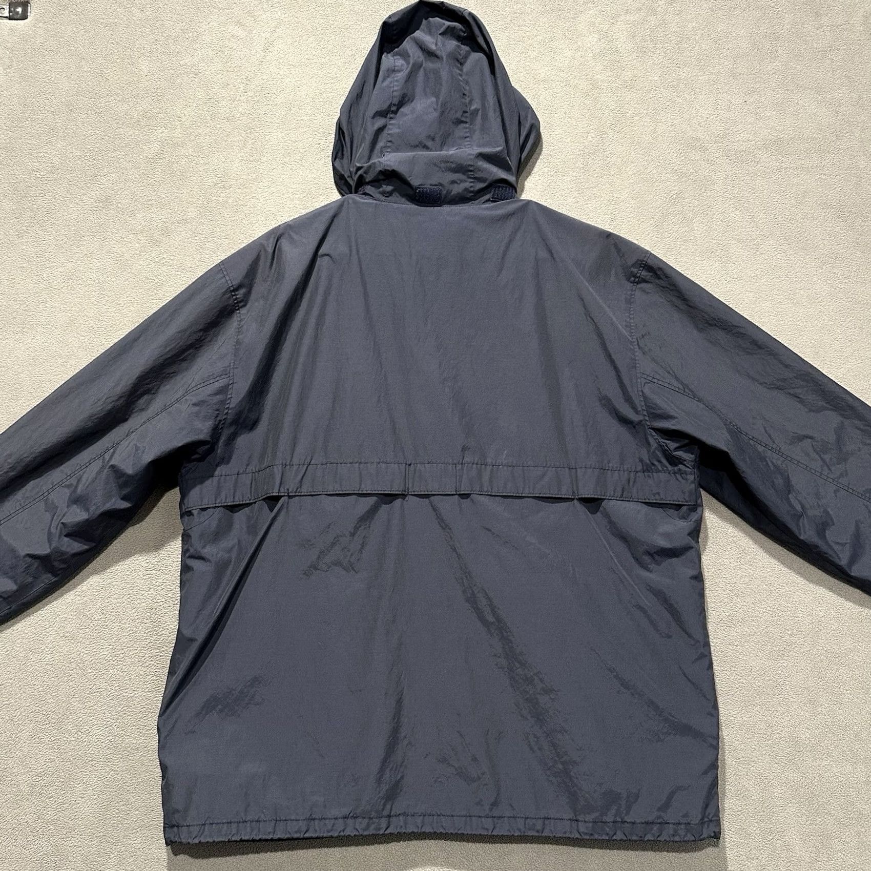 Gap VINTAGE Gap Jacket Mens XL Blue Windbreaker Hooded Full Zip Lined Nylon Softshell 90s GUC Size US XL / EU 56 / 4 - 2 Thumbnail