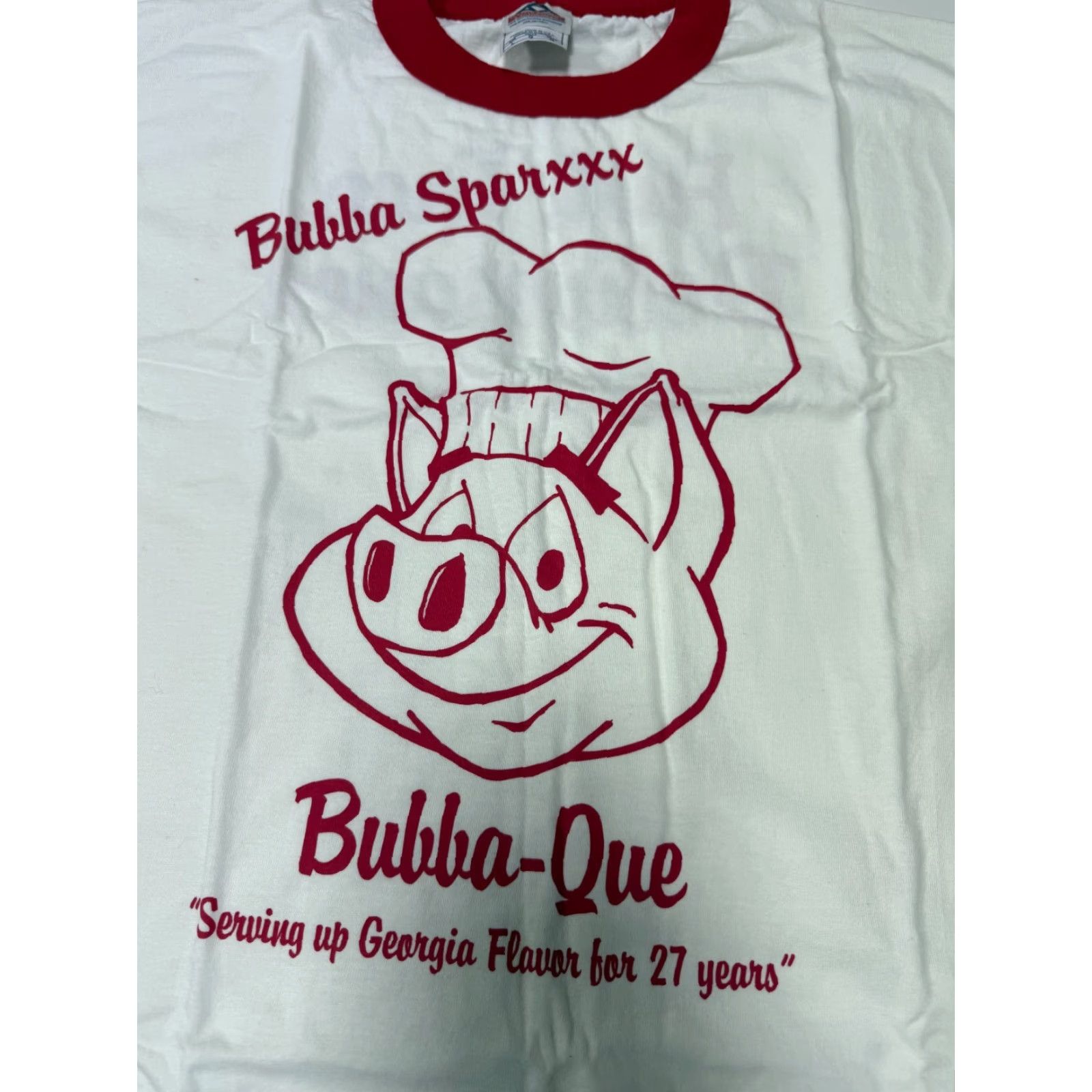 AAA VINTAGE 2000 BUBBA SPARXXX BUBBA-QUE T-Shirt LARGE White Promotional Unisex Size US L / EU 52-54 / 3 - 4 Thumbnail