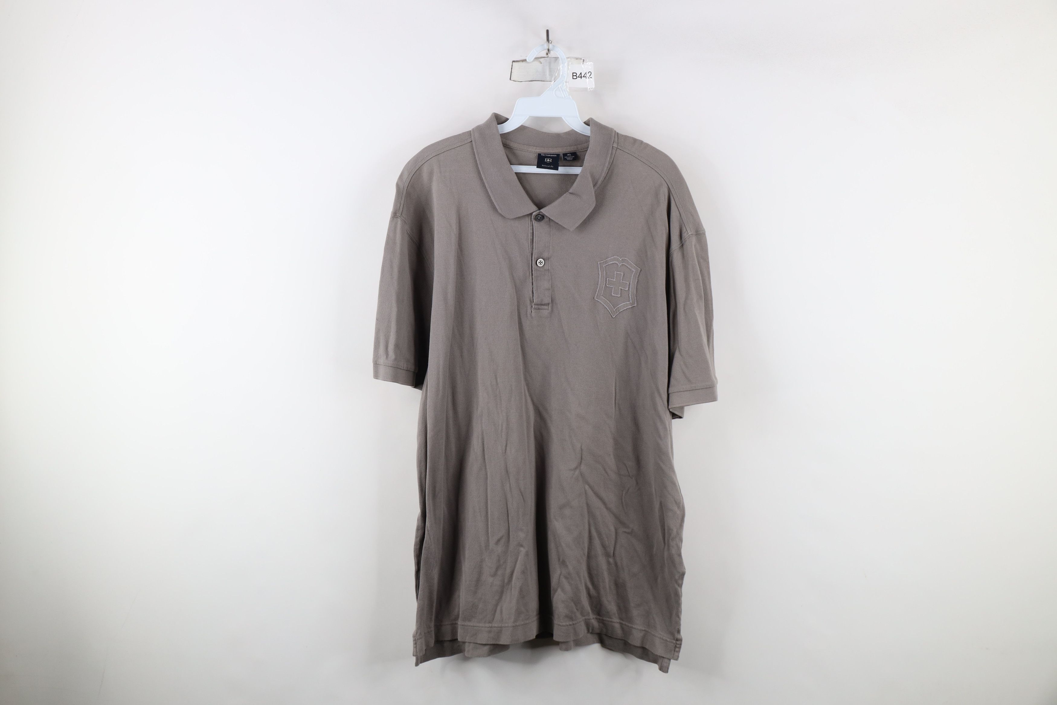 Victorinox × Vintage Victorinox Big Logo Pique Cotton Collared Golf Polo Shirt Size US XL / EU 56 / 4 - 1 Thumbnail