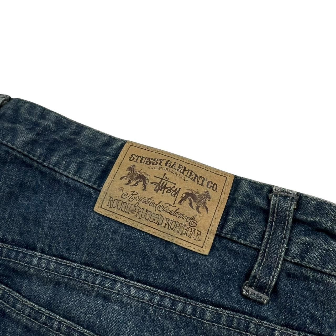 Stussy Vintage 2000s Stussy Crown Logo Denim Shorts Jorts Waist 38 Size US 38 / EU 54 - 4 Thumbnail