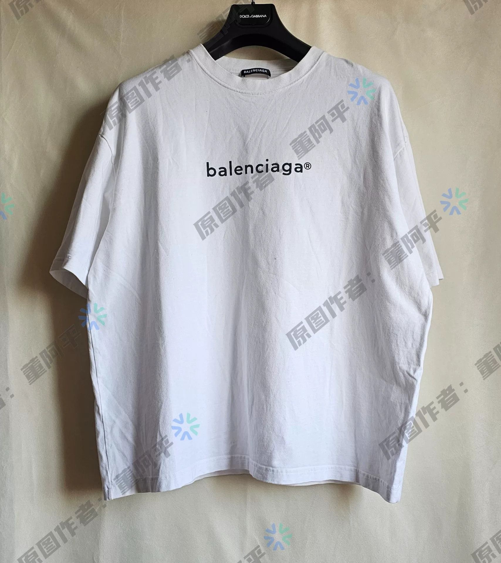 Balenciaga balenciaga white logo short sleeve t-shirt Size US XXL / EU 58 / 5 - 1 Thumbnail