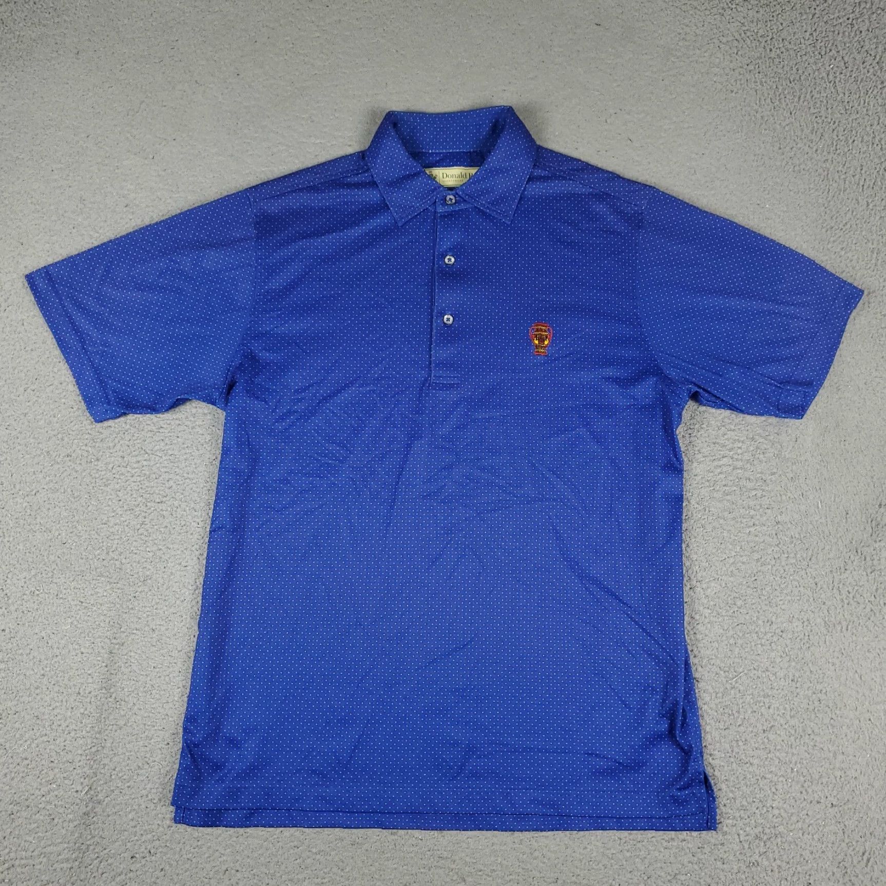 Vintage Donald Ross Polo Shirt Mens Size Small Blue Micro Dot Golf Short Sleeve Size US S / EU 44-46 / 1 - 3 Thumbnail