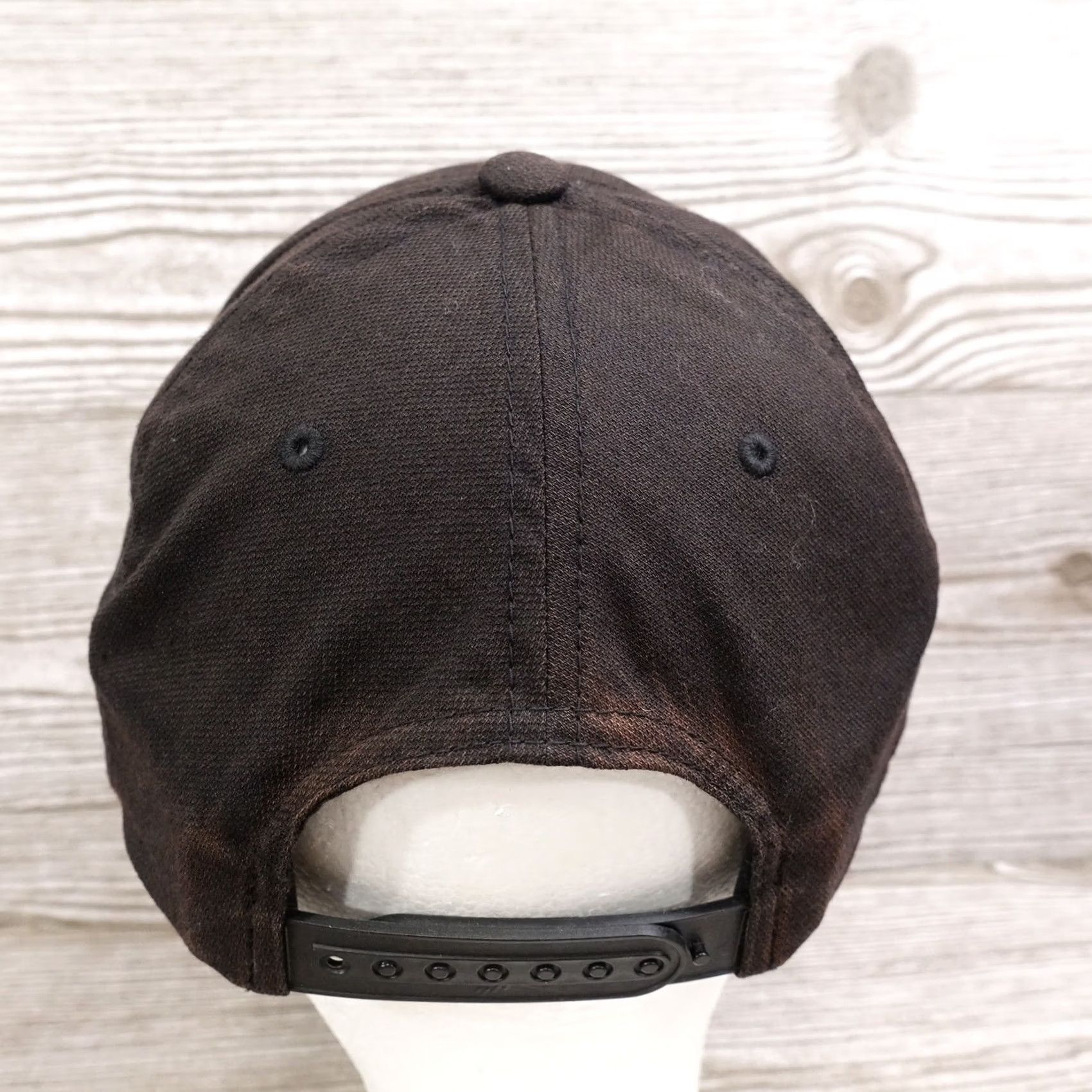 TravisMathew TRAVIS MATHEW BLACK ADJUSTABLE CURVE SNAPBACK BASEBALL HAT CAP STAINED UNISEX ADULT ONE SIZE CAP BLACK CAP Size ONE SIZE - 7 Thumbnail