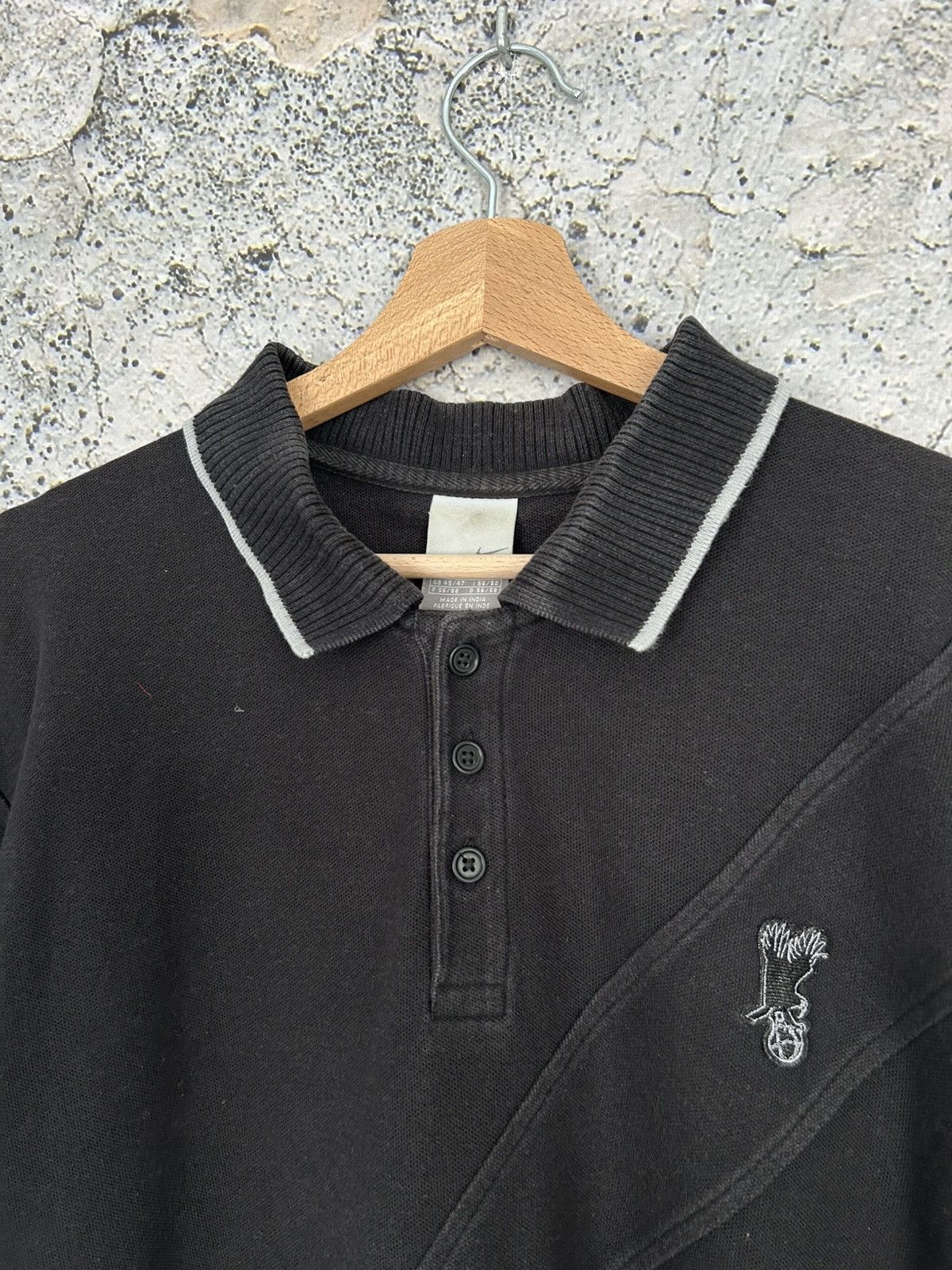 Nike Vintage Nike Streetwear Black Polo Tee Sport Rare 90s Size US XL / EU 56 / 4 - 3 Thumbnail