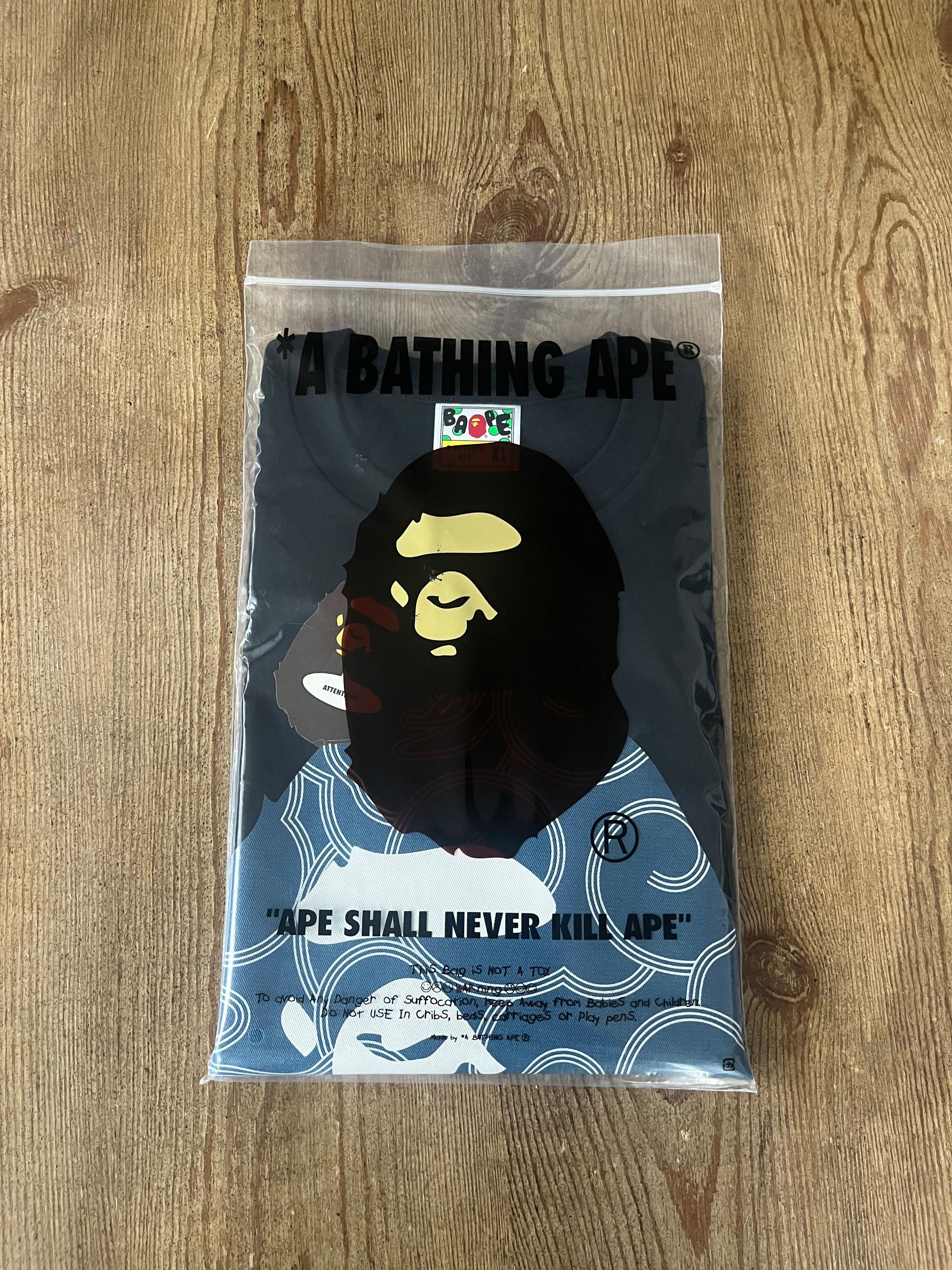 Bape JAPANESE CLOUD CAMO BIG APE HEAD TEE MENS Size US XL / EU 56 / 4 - 3 Thumbnail