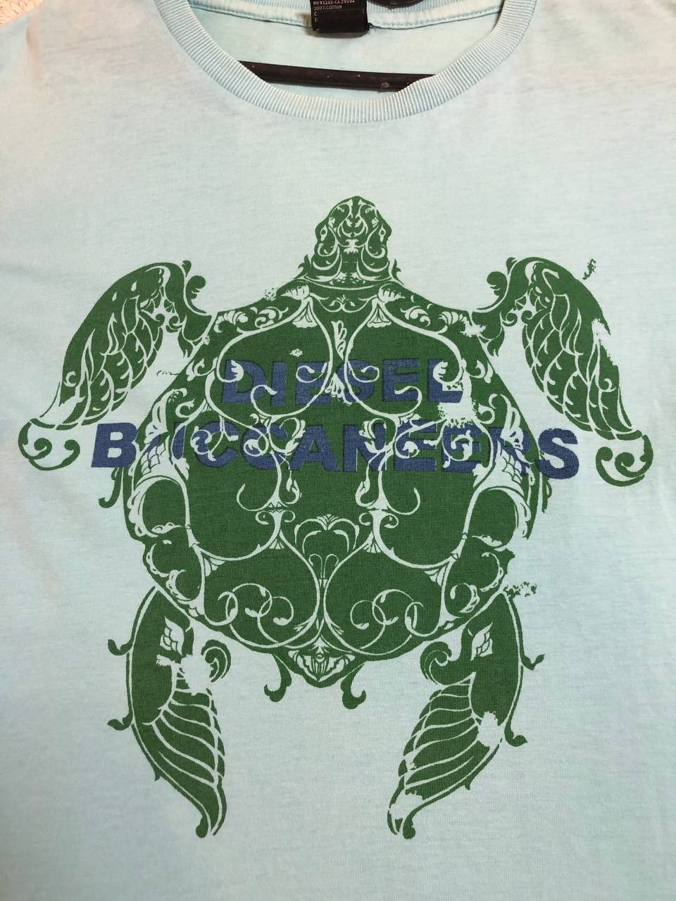 Diesel T-Shirt Diesel Big logo green Y2K Vintage Size US XL / EU 56 / 4 - 5 Thumbnail